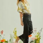 signature button accent stretch trousers – premium rayon blend work pants