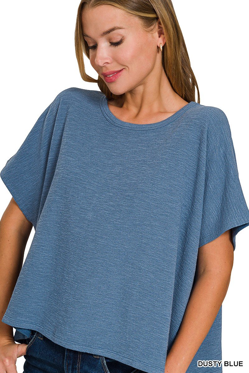 Cotton Slub Oversized Tee