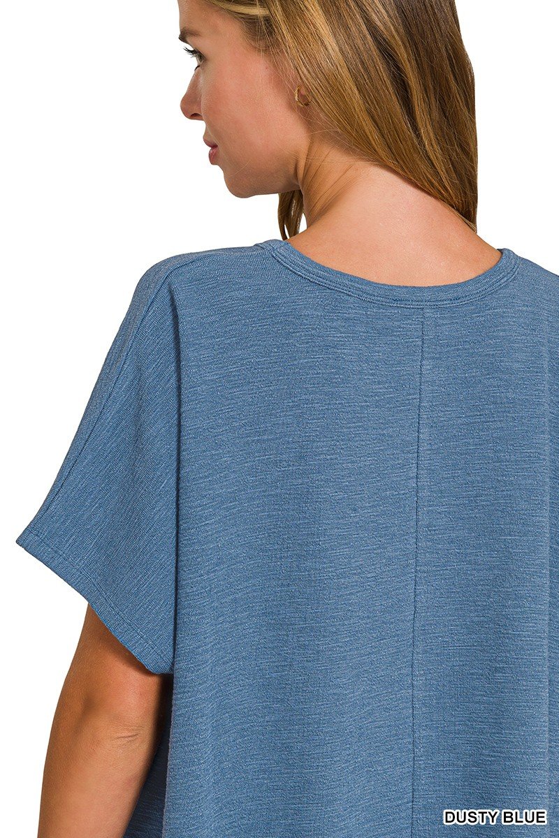 Cotton Slub Oversized Tee