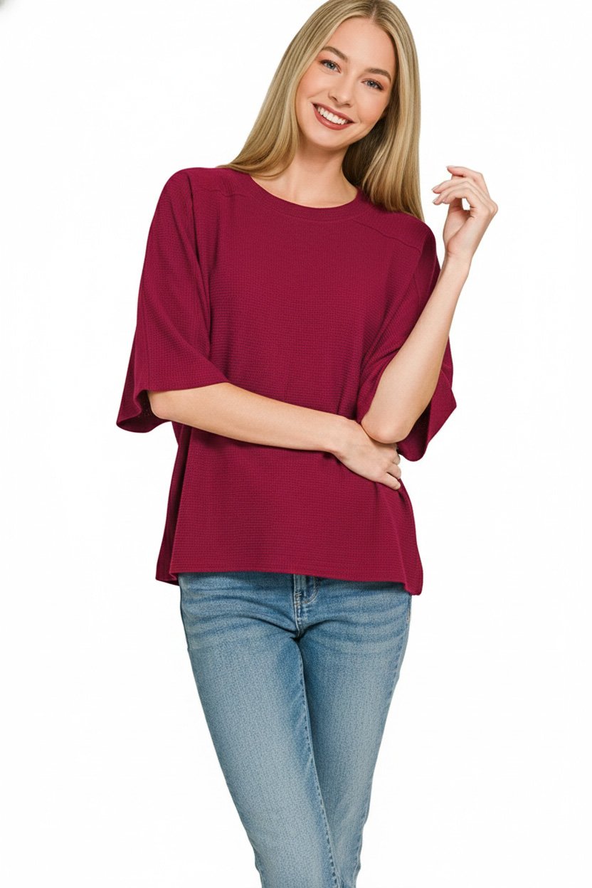 Double Knit Short Sleeve Top