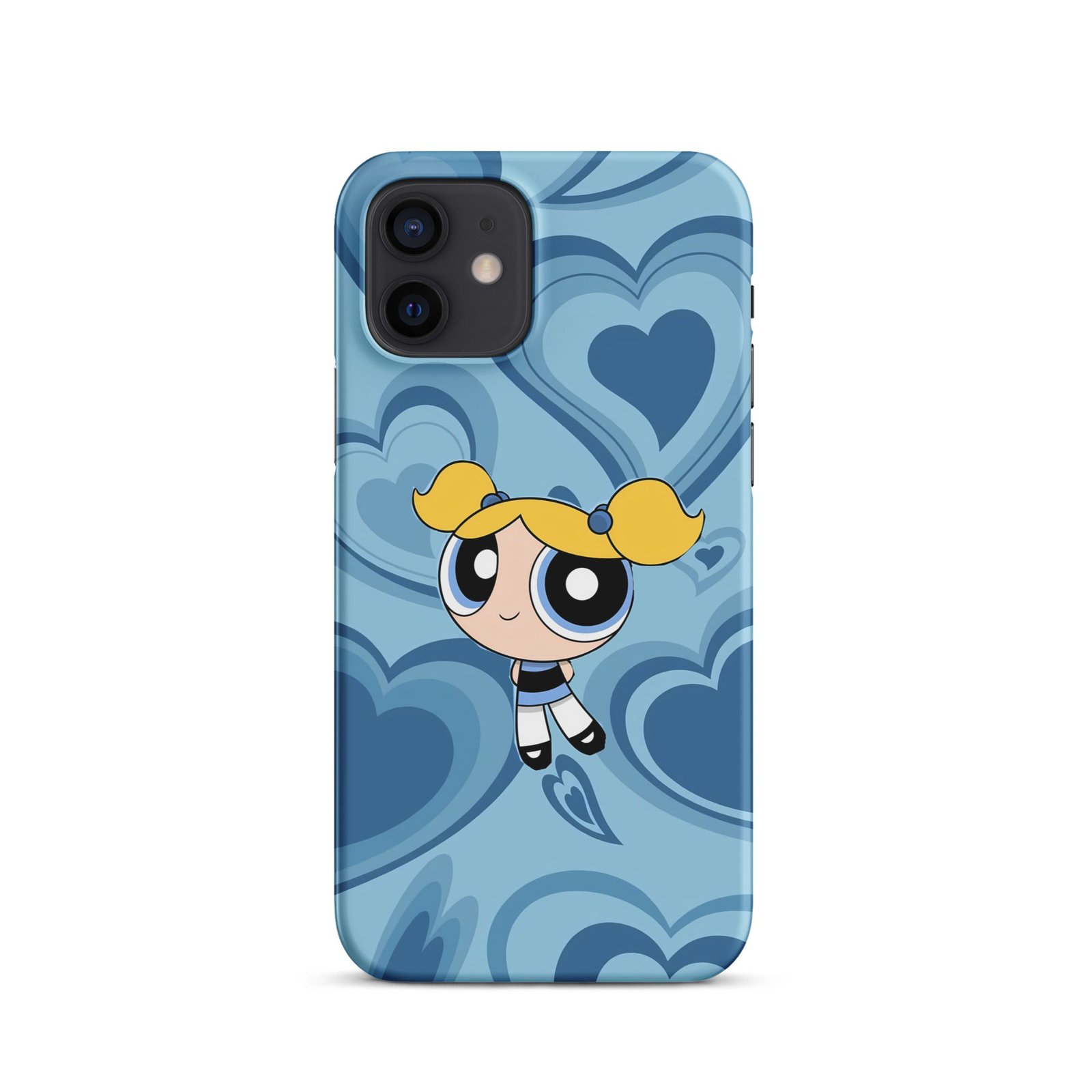 Blue Heart Cartoon Snap Phone Case (Phone 11–17 Series)