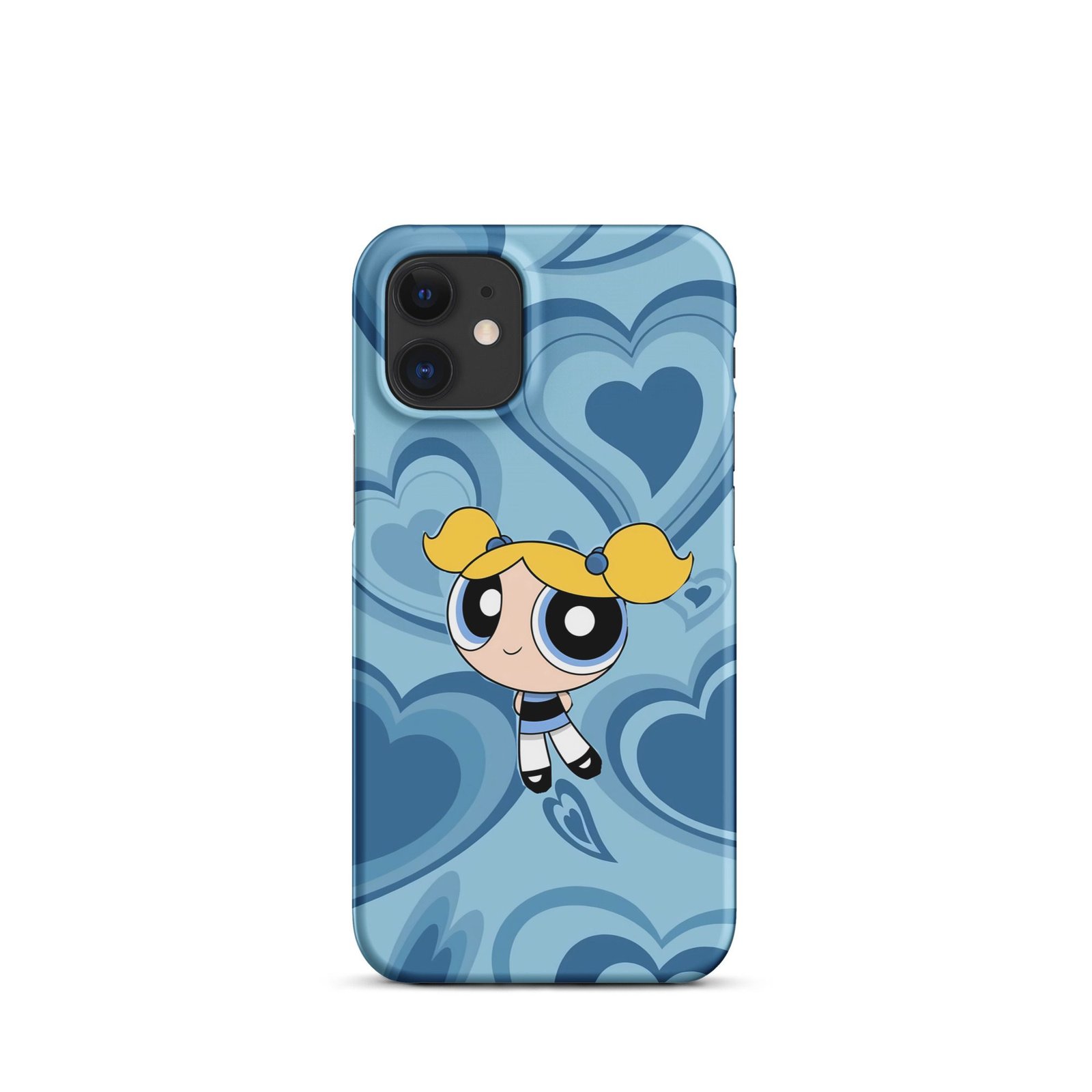 Blue Heart Cartoon Snap Phone Case (Phone 11–17 Series)
