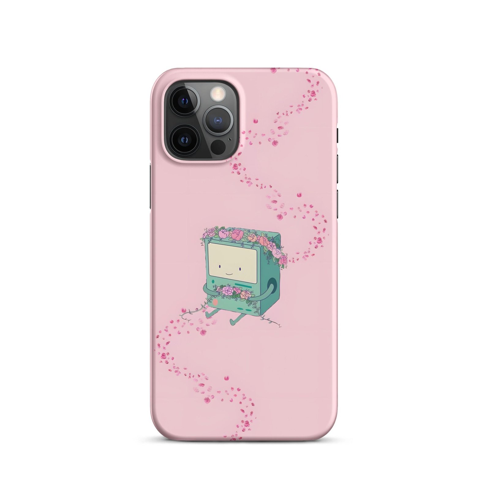Pink Floral Retro Computer Snap Phone Case