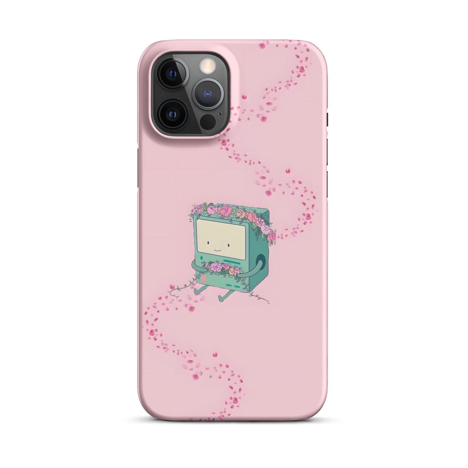 Pink Floral Retro Computer Snap Phone Case