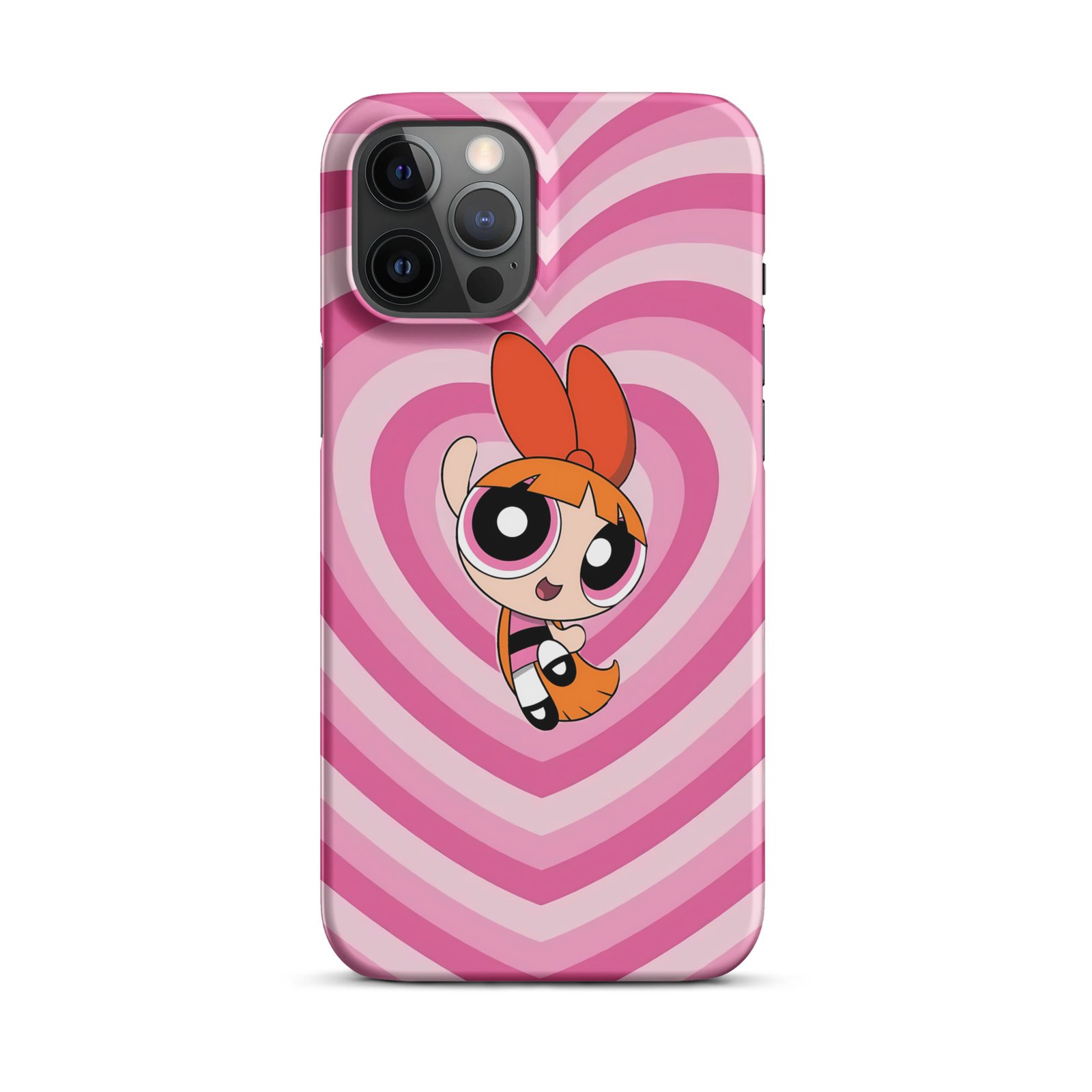 Pink Heart Wave Snap Phone Case (Phone 11–17 Series)
