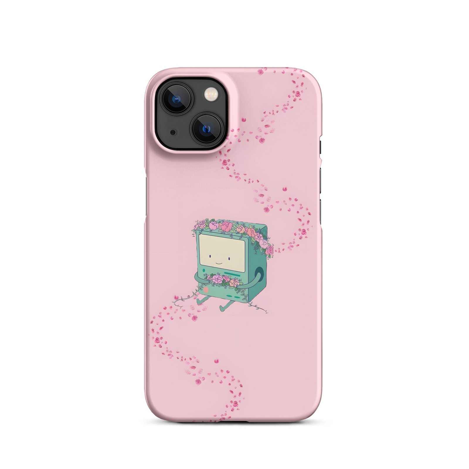 Pink Floral Retro Computer Snap Phone Case