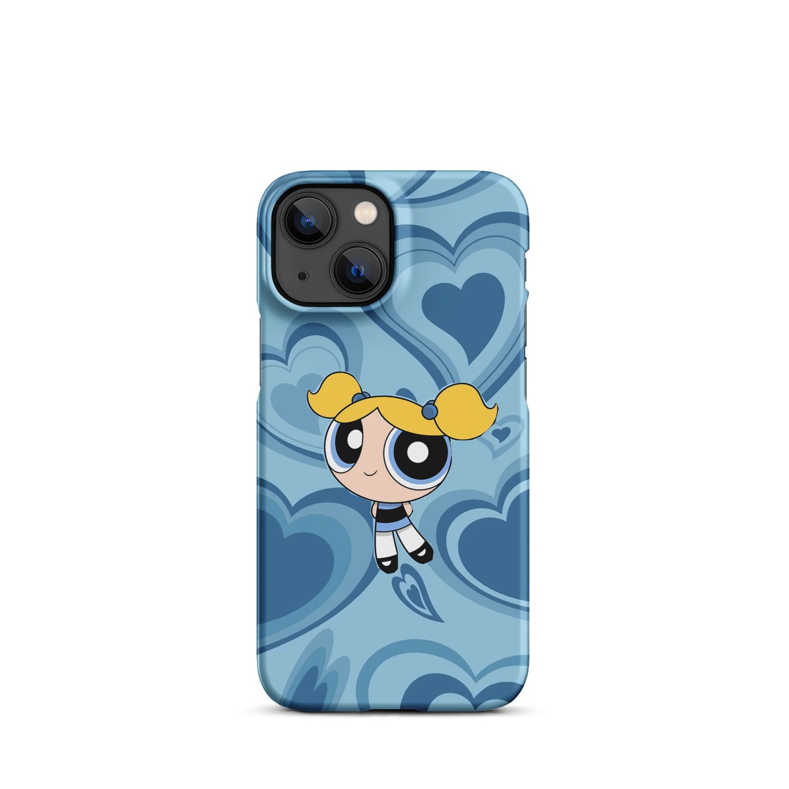 Blue Heart Cartoon Snap Phone Case (Phone 11–17 Series)