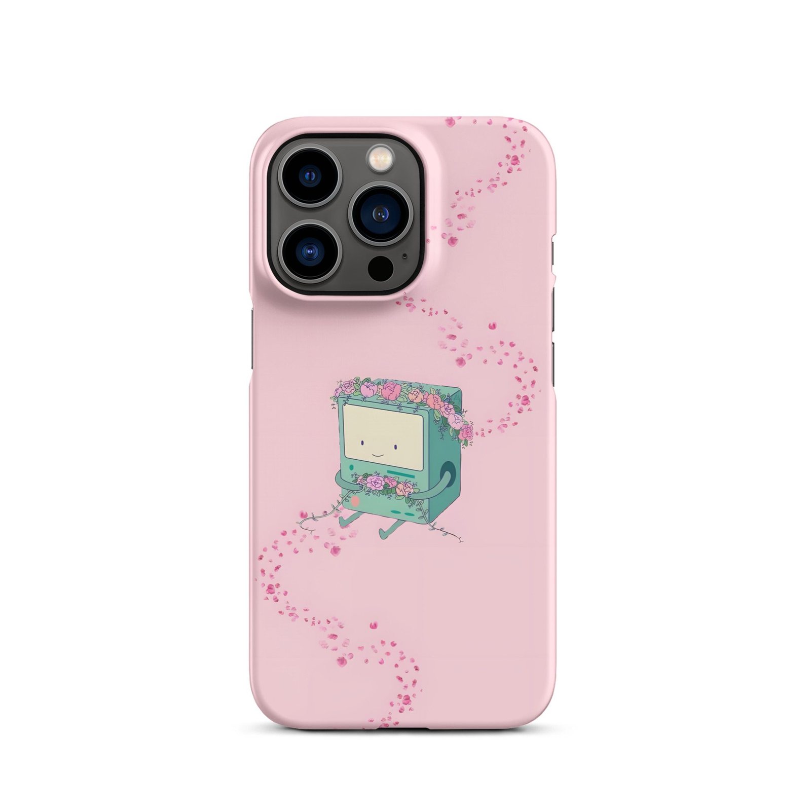 Pink Floral Retro Computer Snap Phone Case