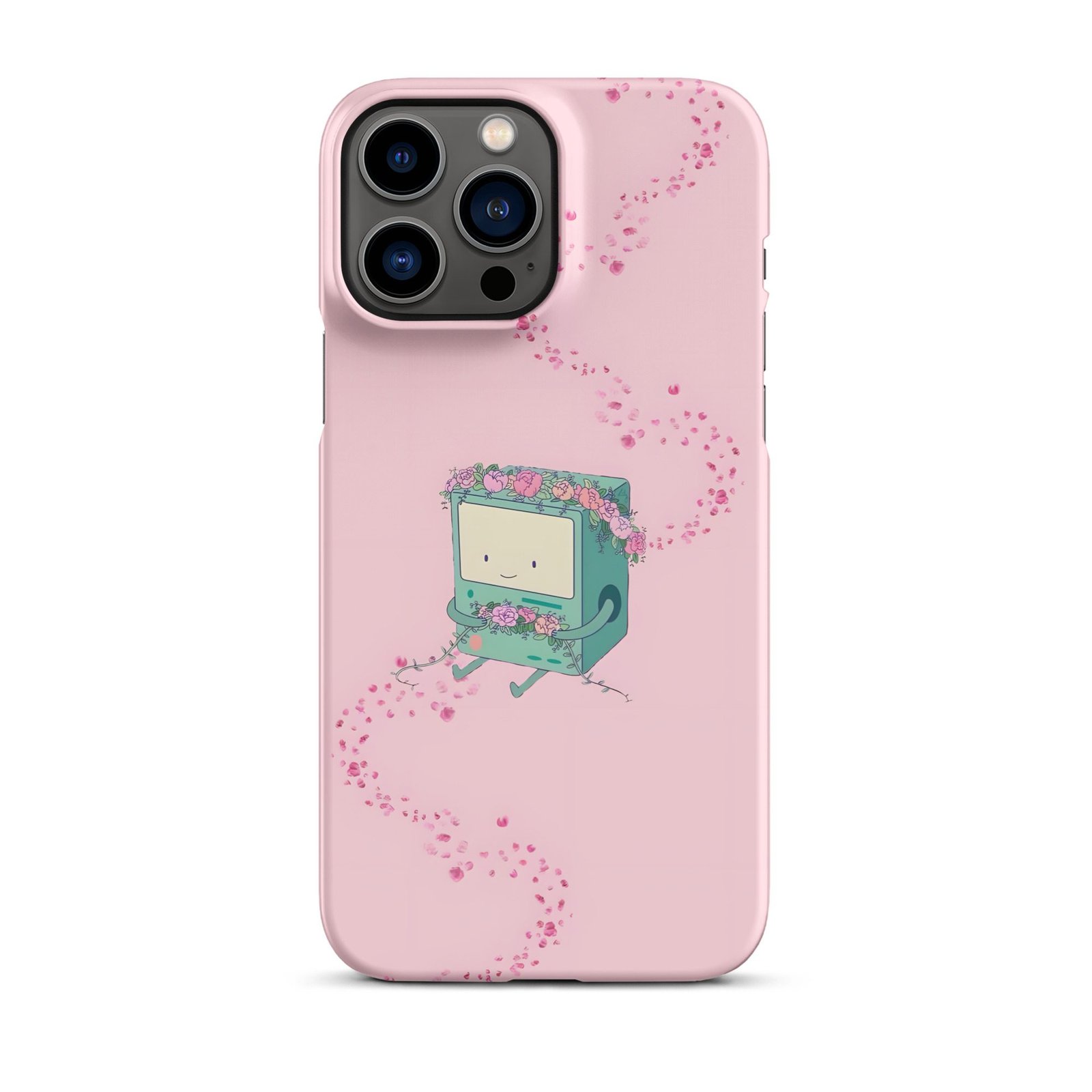 Pink Floral Retro Computer Snap Phone Case