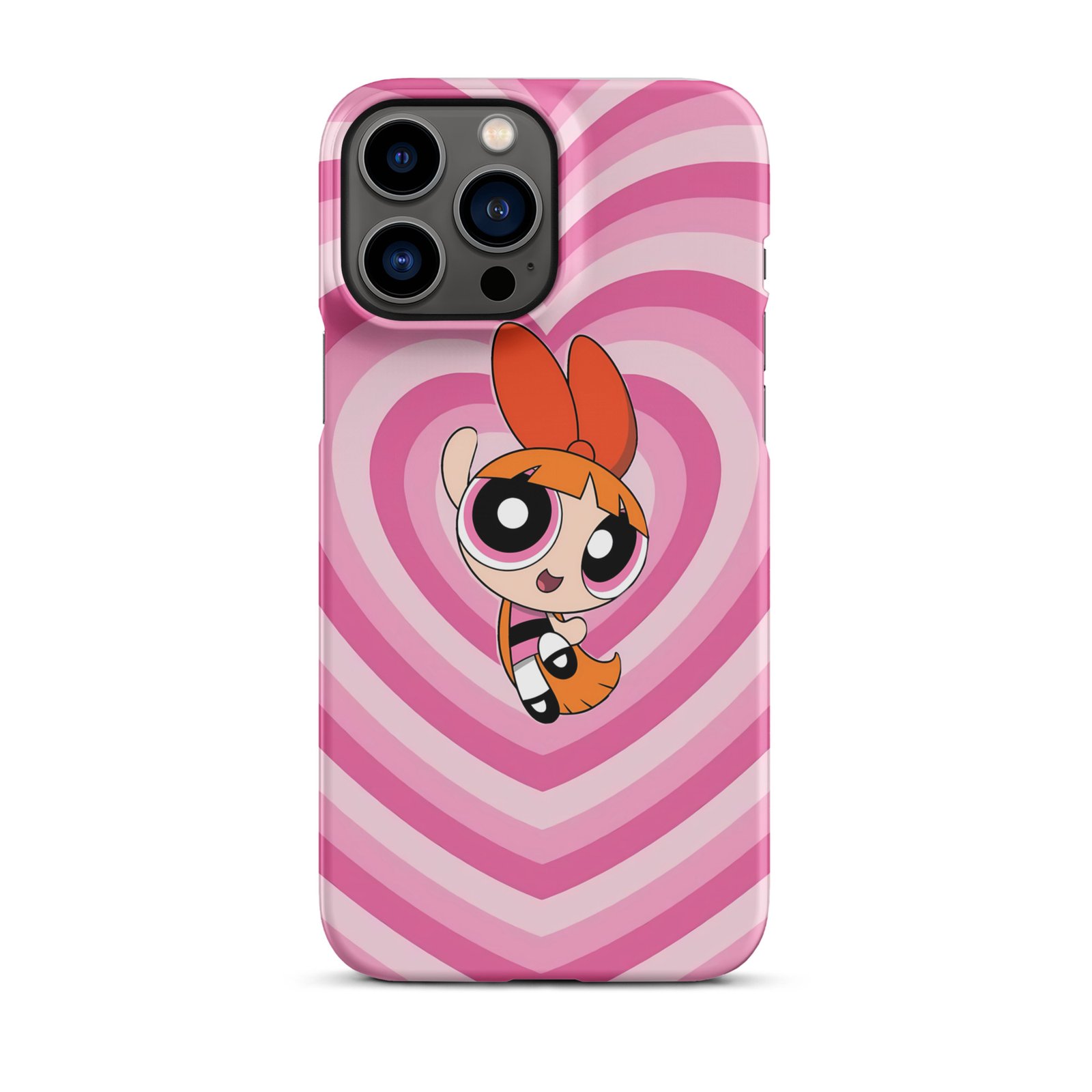 Pink Heart Wave Snap Phone Case (Phone 11–17 Series)