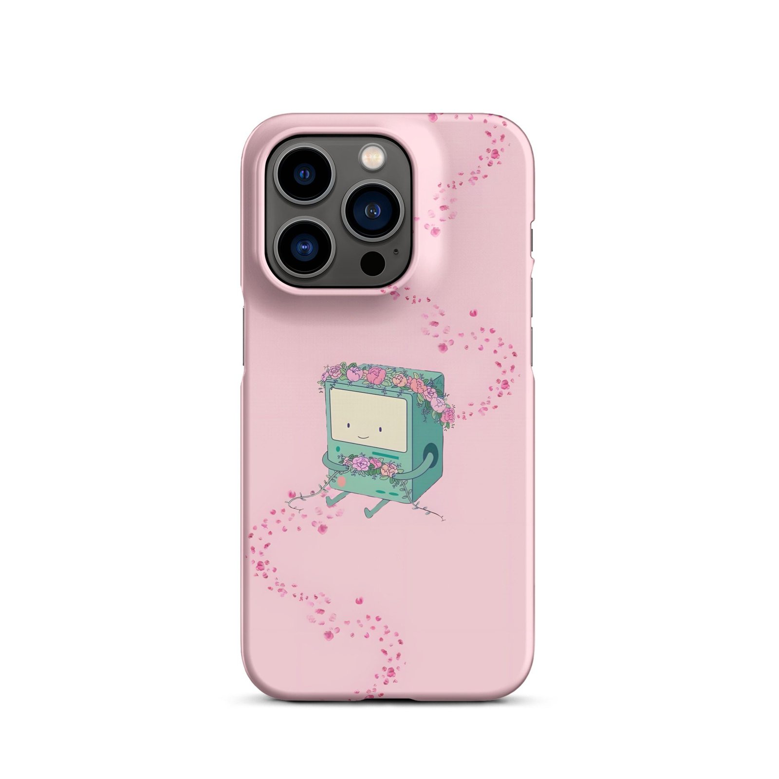 Pink Floral Retro Computer Snap Phone Case