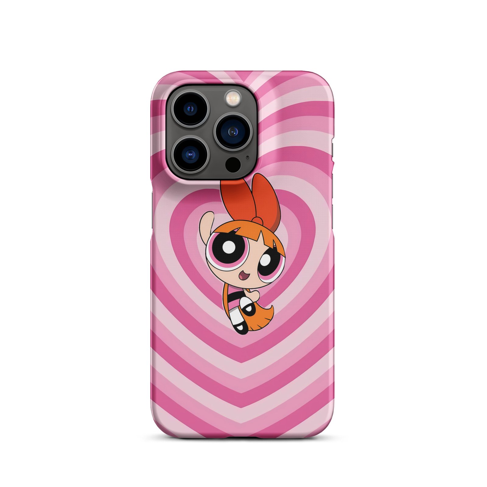 Pink Heart Wave Snap Phone Case (Phone 11–17 Series)