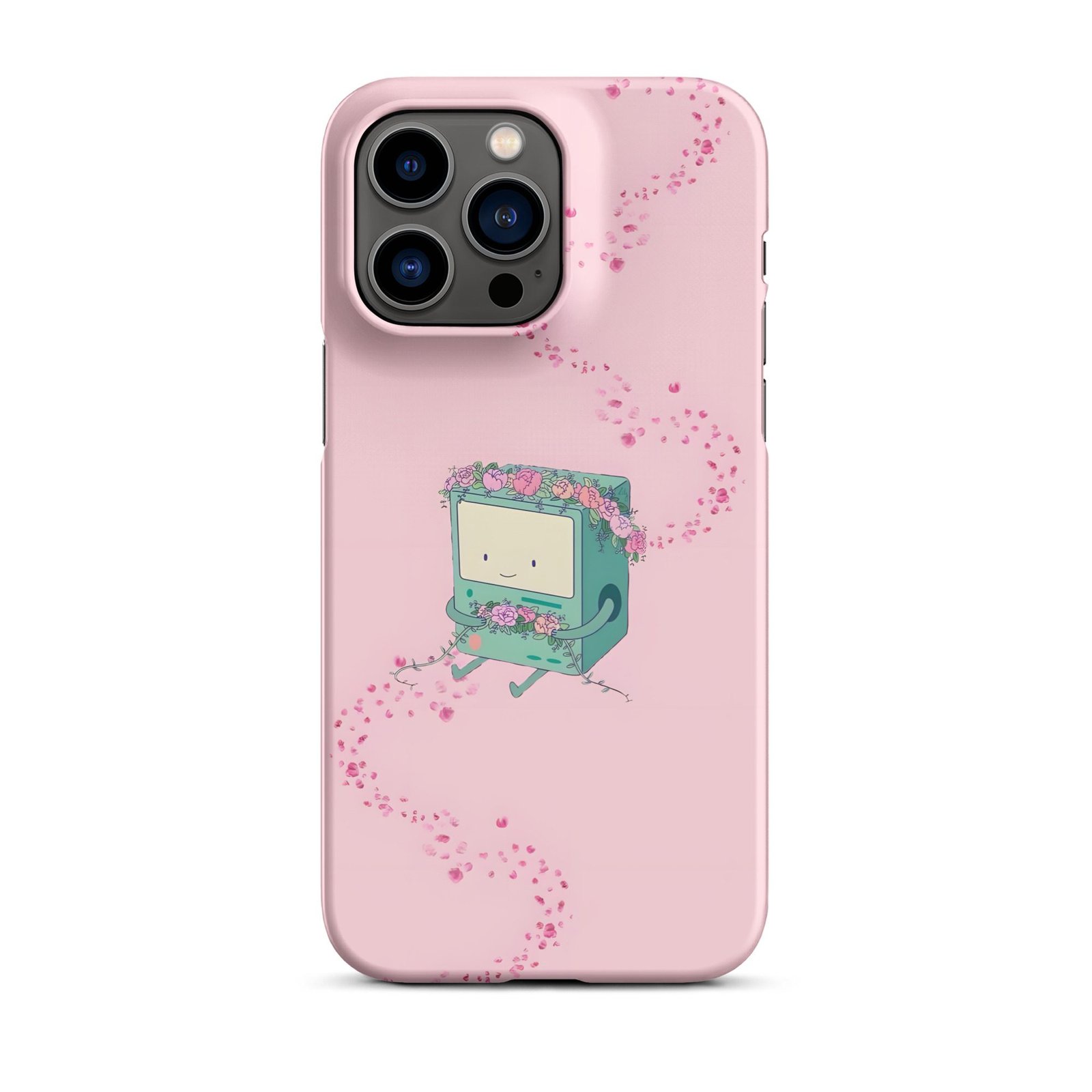 Pink Floral Retro Computer Snap Phone Case