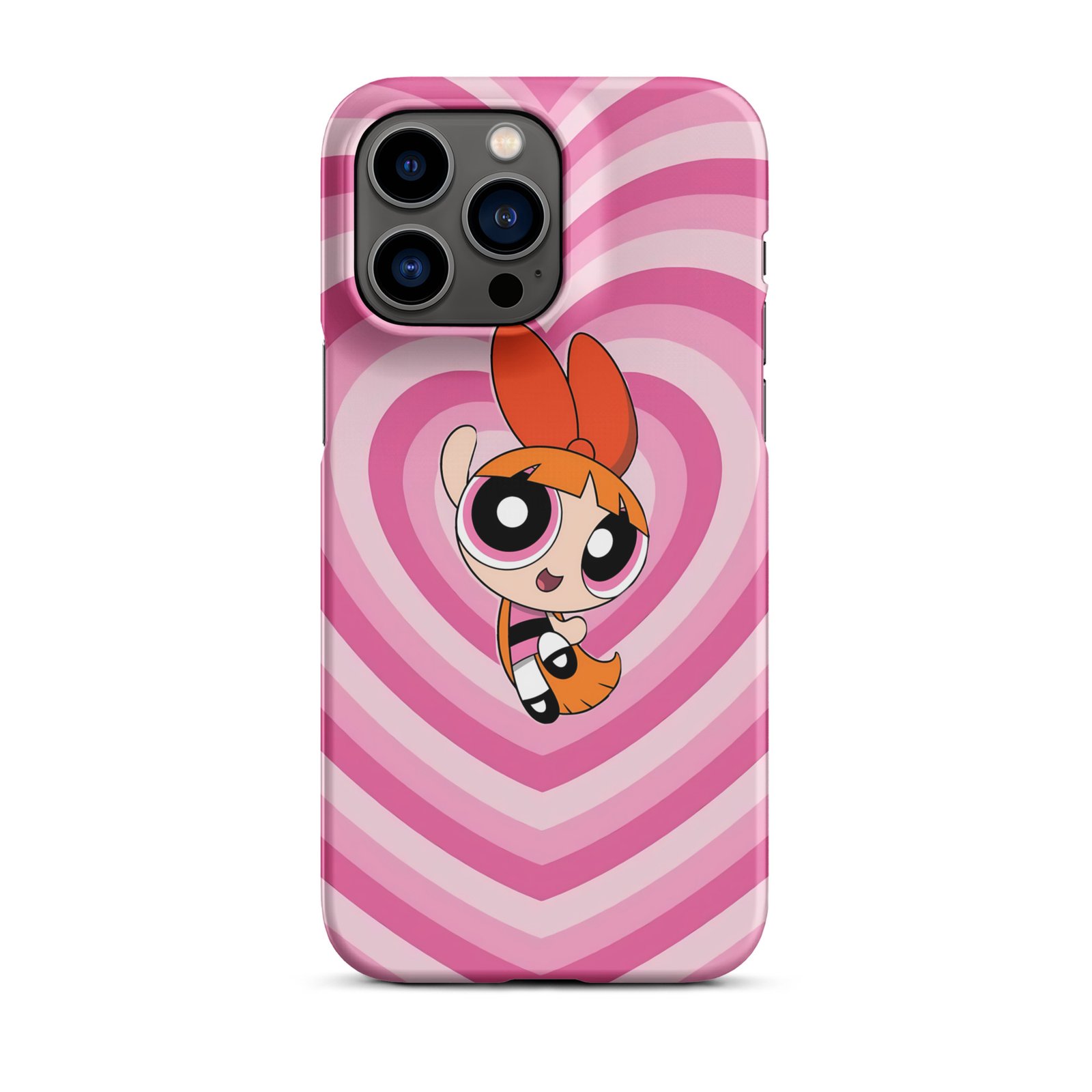 Pink Heart Wave Snap Phone Case (Phone 11–17 Series)