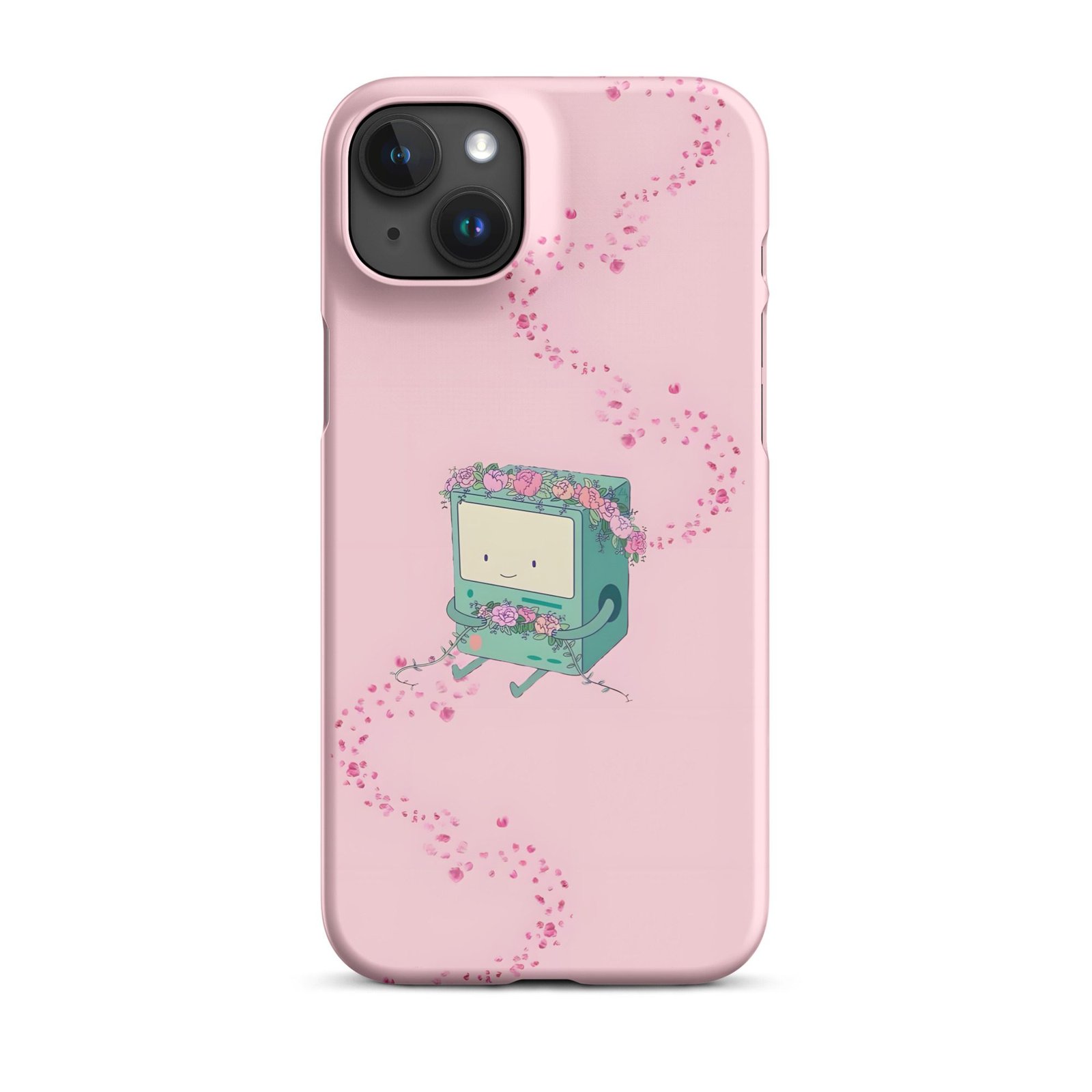 Pink Floral Retro Computer Snap Phone Case