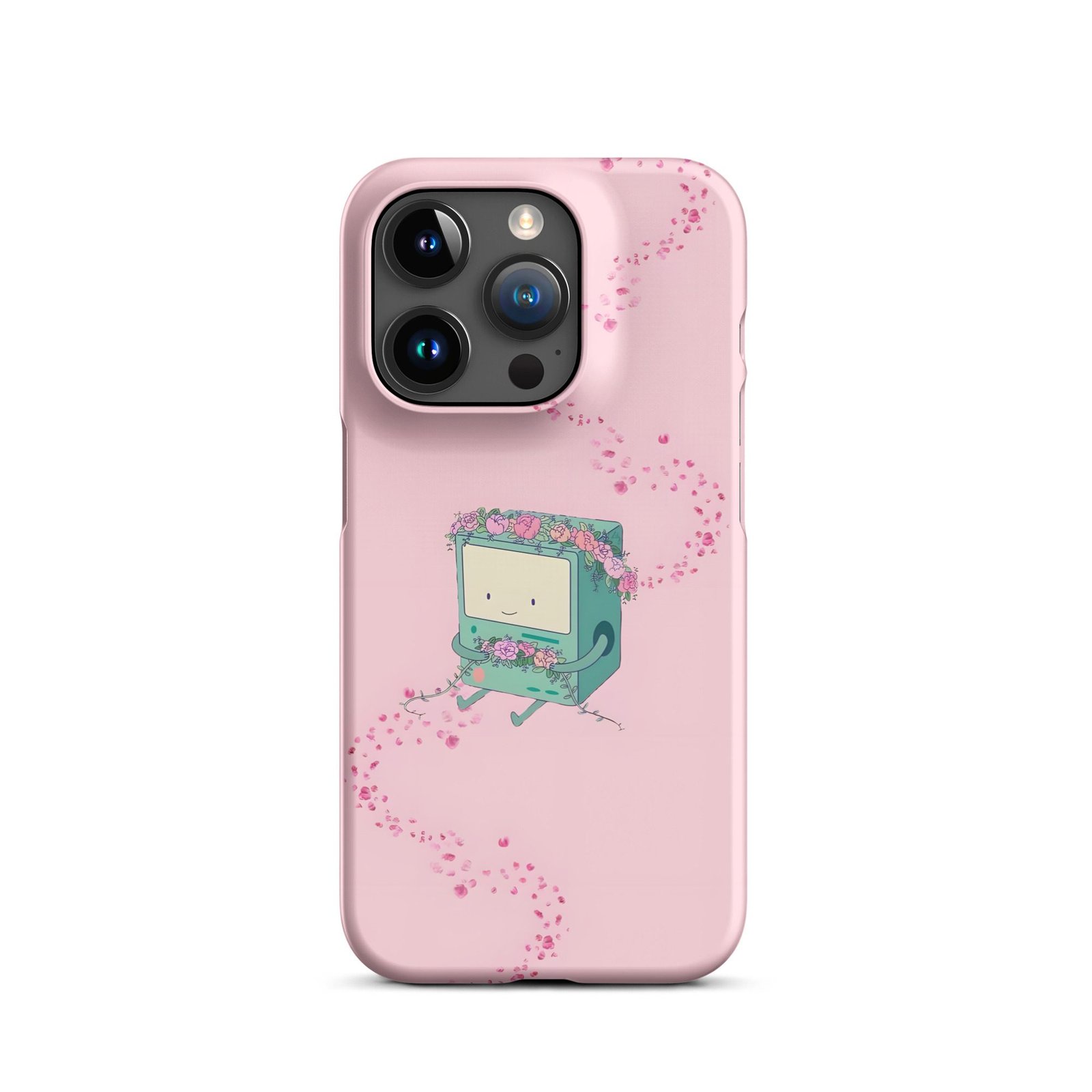 Pink Floral Retro Computer Snap Phone Case