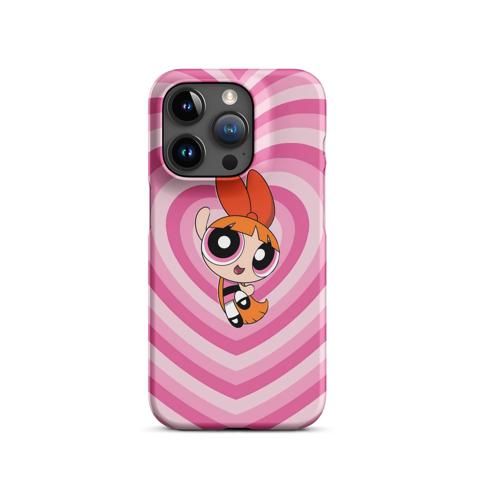 Pink Heart Wave Snap Phone Case (Phone 11–17 Series)