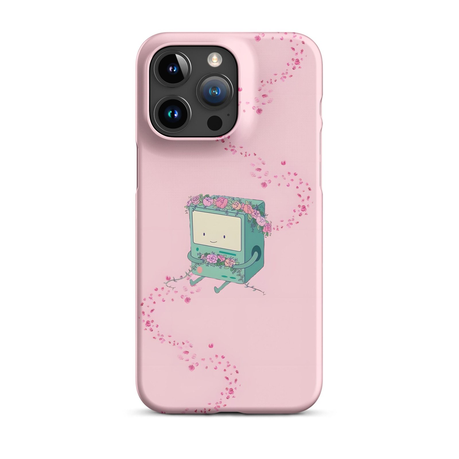Pink Floral Retro Computer Snap Phone Case