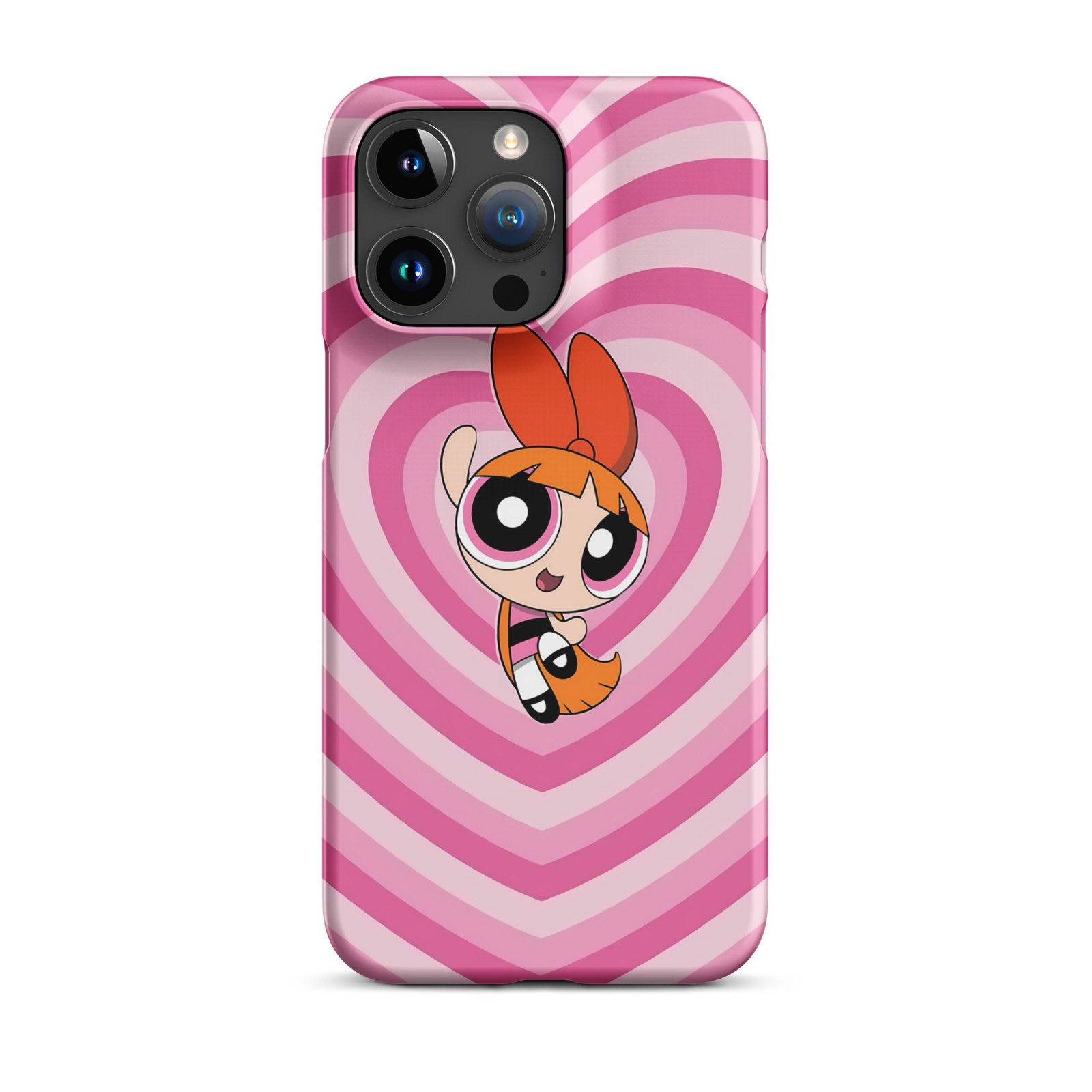 Pink Heart Wave Snap Phone Case (Phone 11–17 Series)