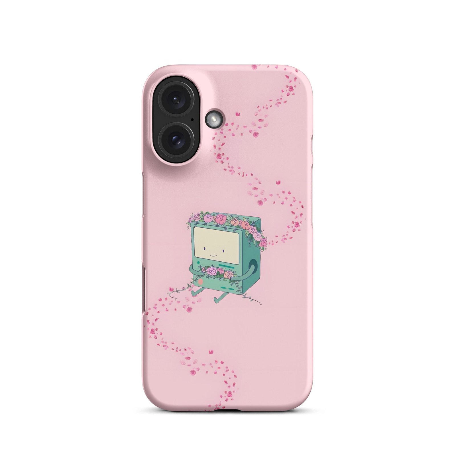 Pink Floral Retro Computer Snap Phone Case