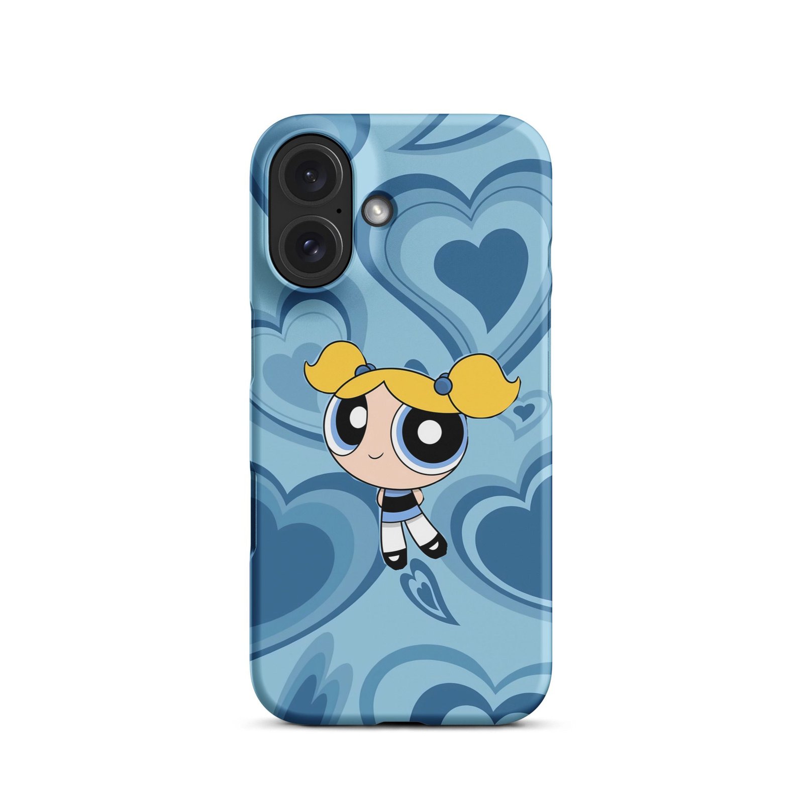 Blue Heart Cartoon Snap Phone Case (Phone 11–17 Series)
