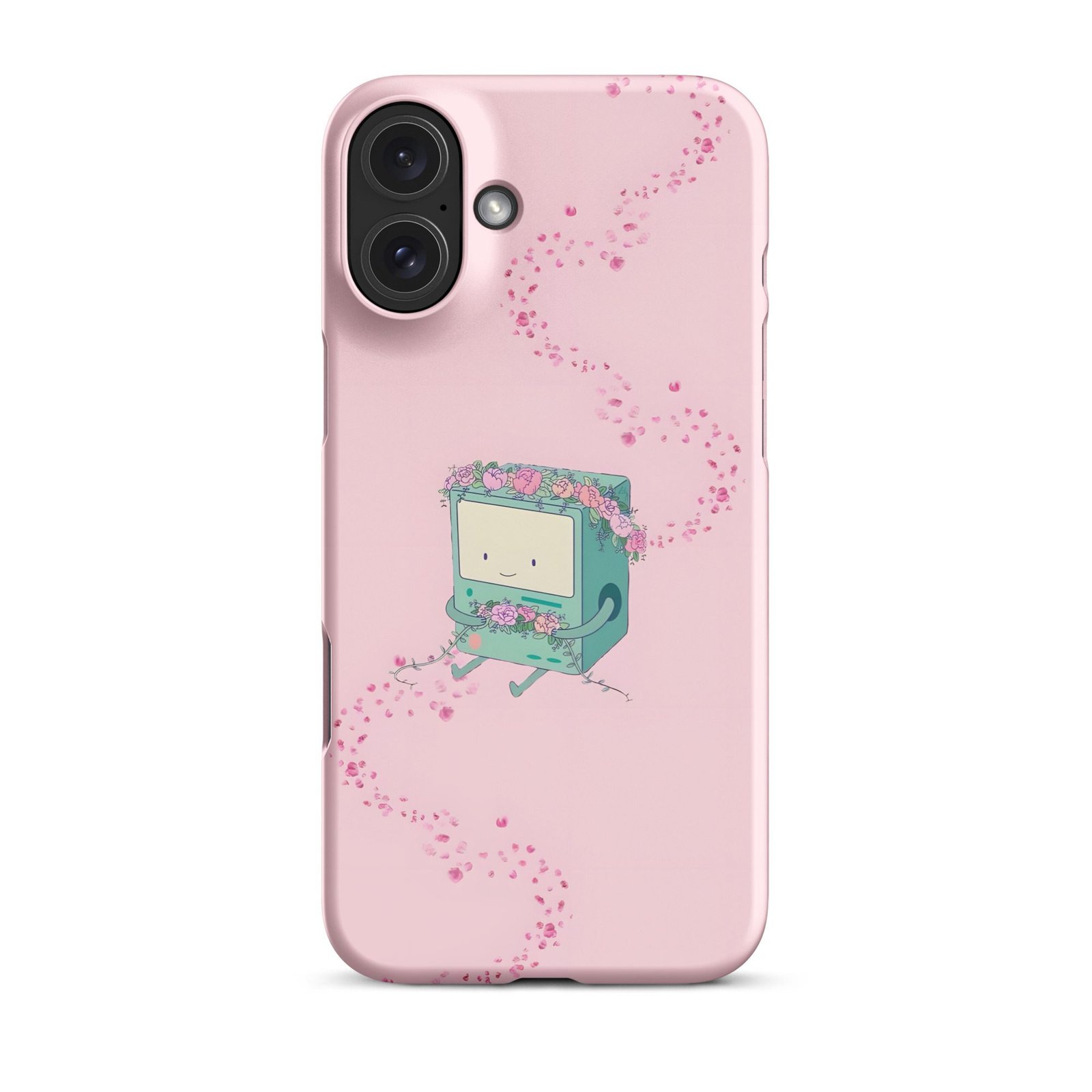 Pink Floral Retro Computer Snap Phone Case