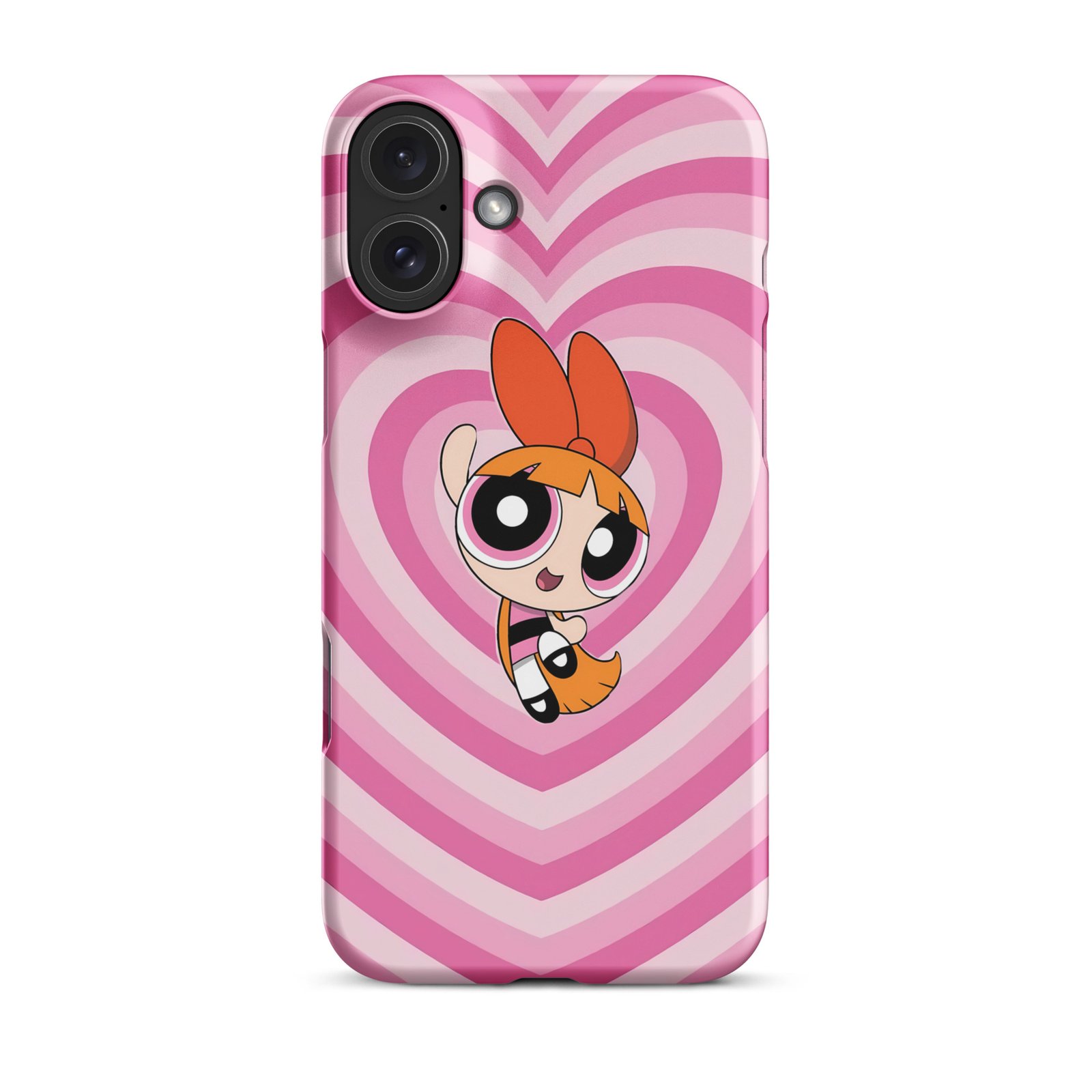 Pink Heart Wave Snap Phone Case (Phone 11–17 Series)