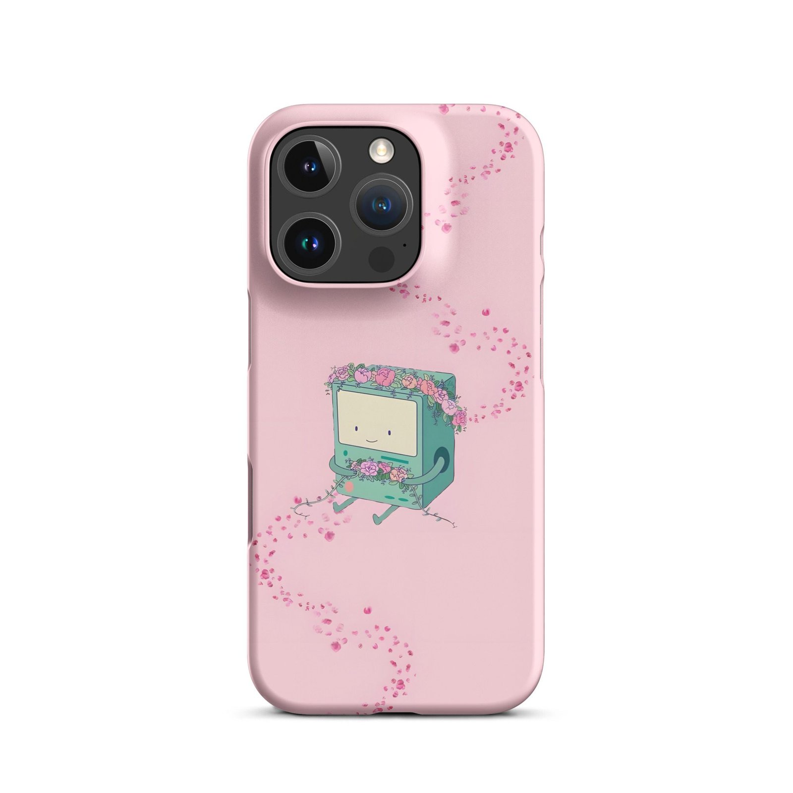 Pink Floral Retro Computer Snap Phone Case