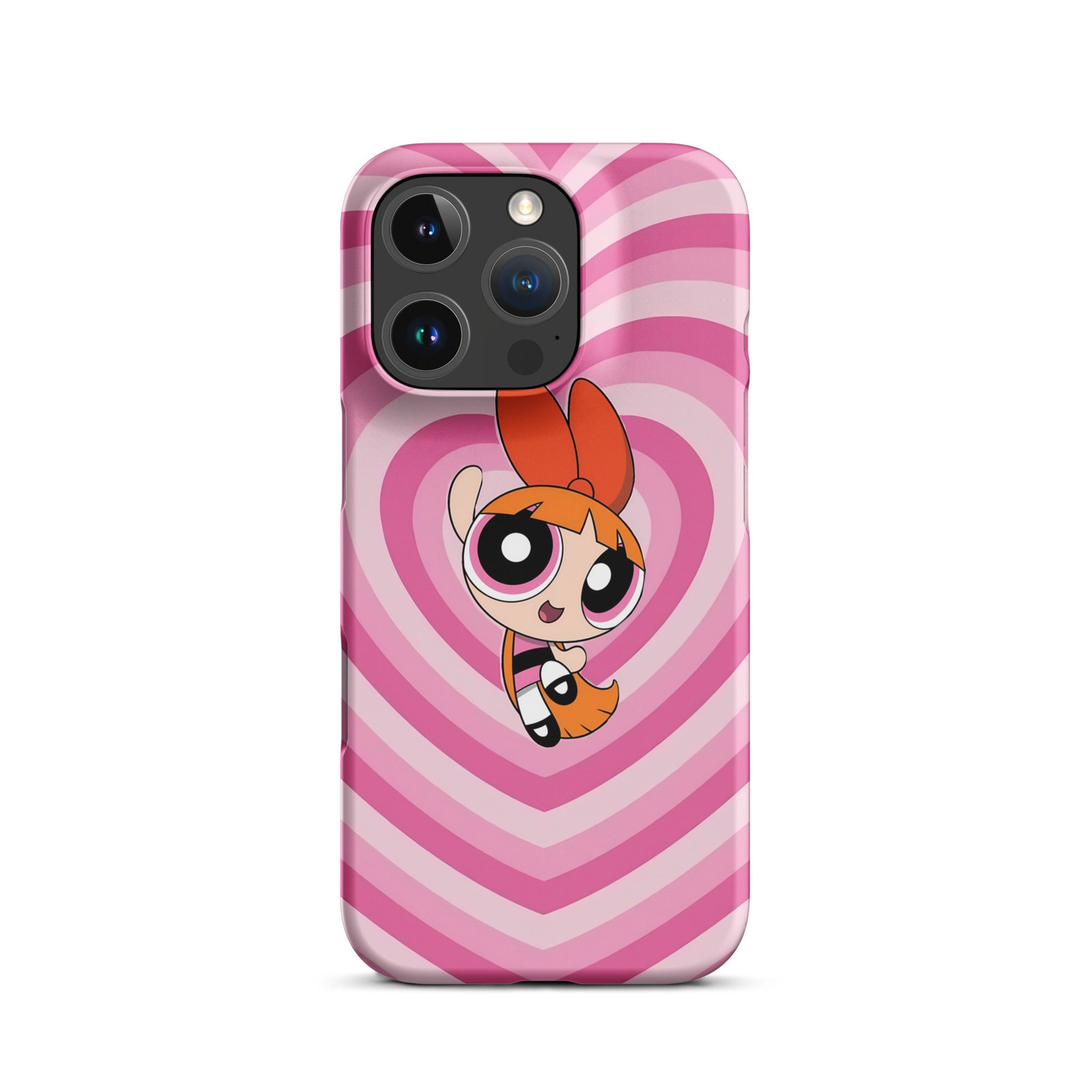 Pink Heart Wave Snap Phone Case (Phone 11–17 Series)