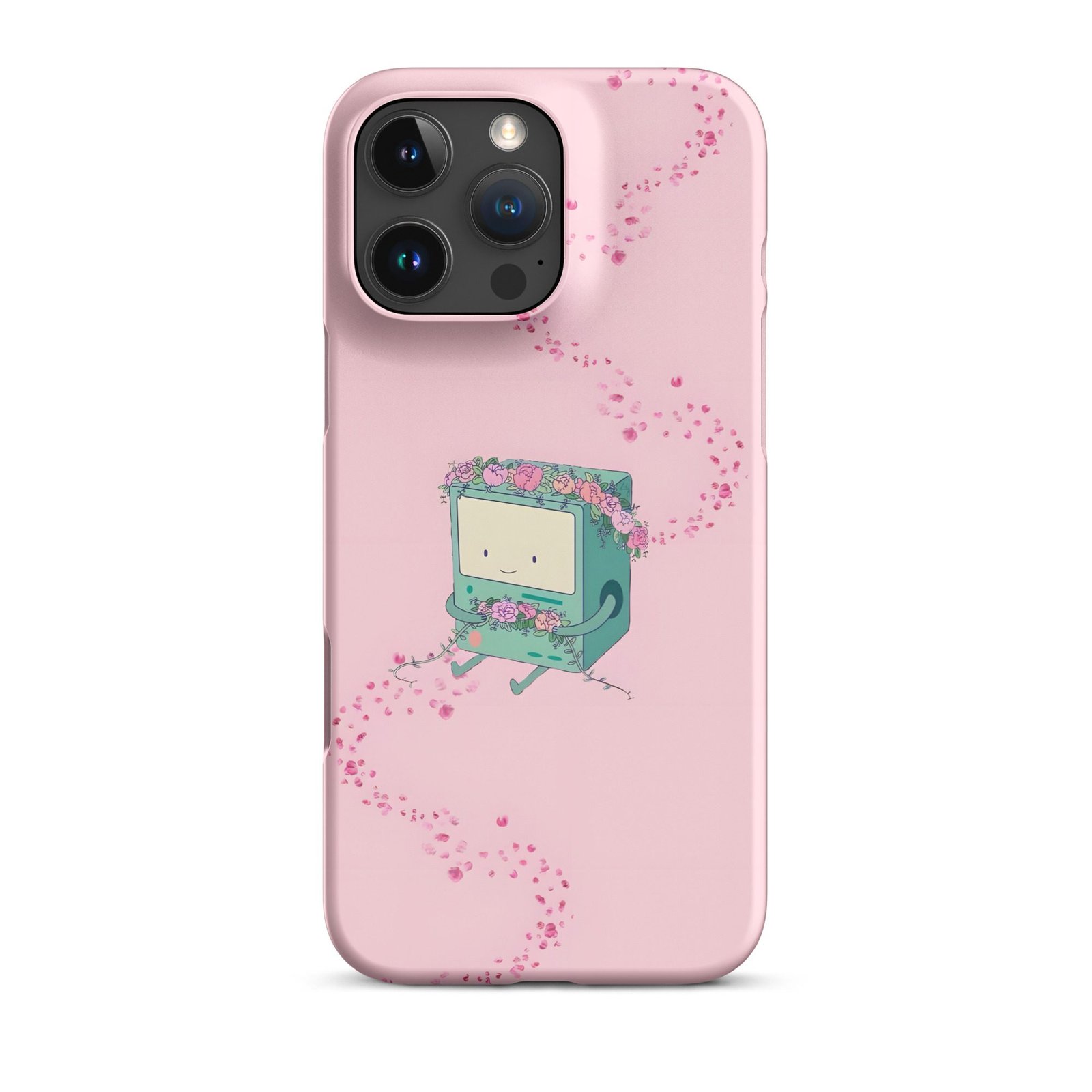 Pink Floral Retro Computer Snap Phone Case