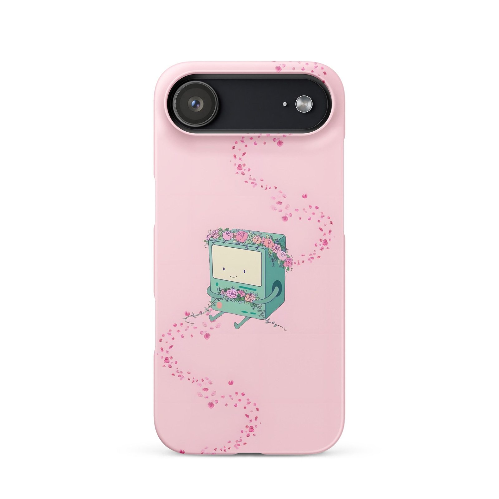 Pink Floral Retro Computer Snap Phone Case