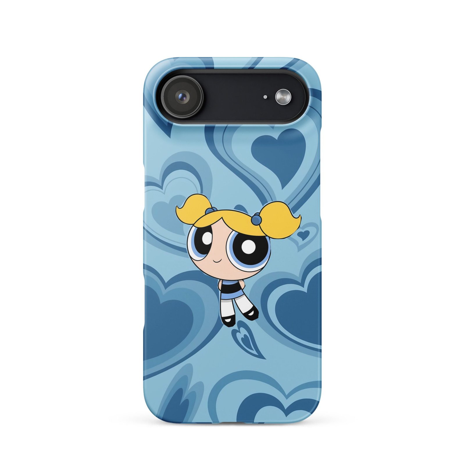 Blue Heart Cartoon Snap Phone Case (Phone 11–17 Series)