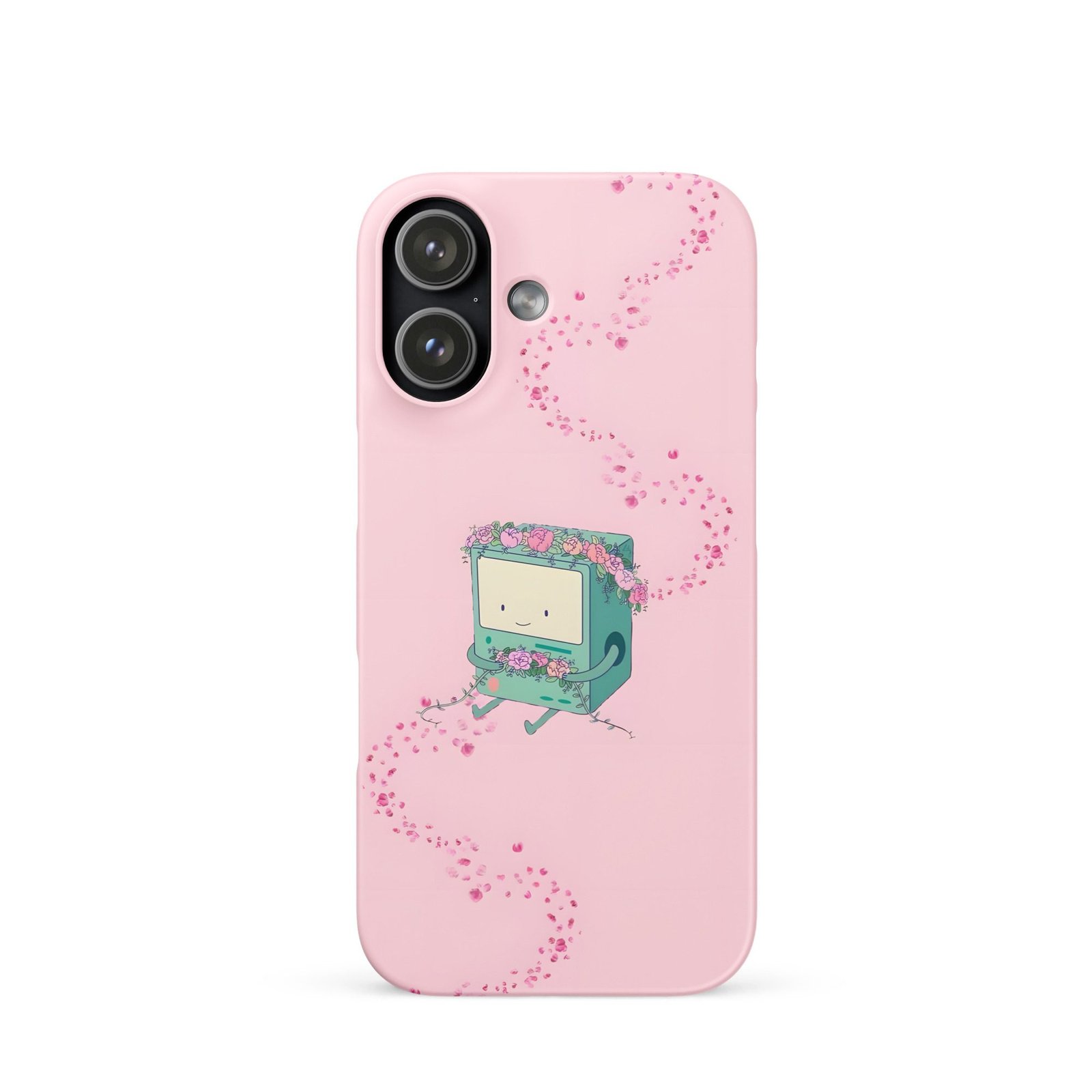 Pink Floral Retro Computer Snap Phone Case