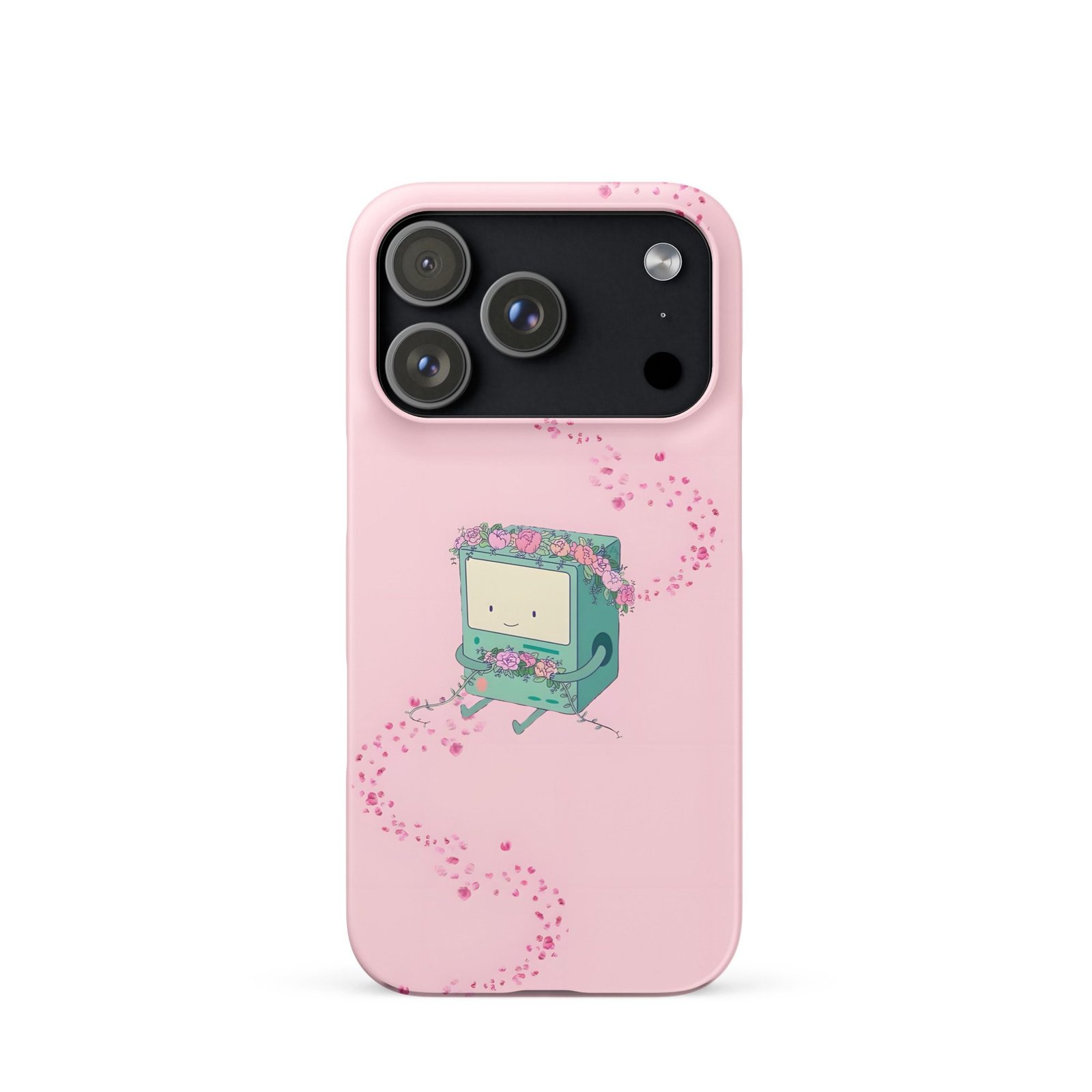 Pink Floral Retro Computer Snap Phone Case