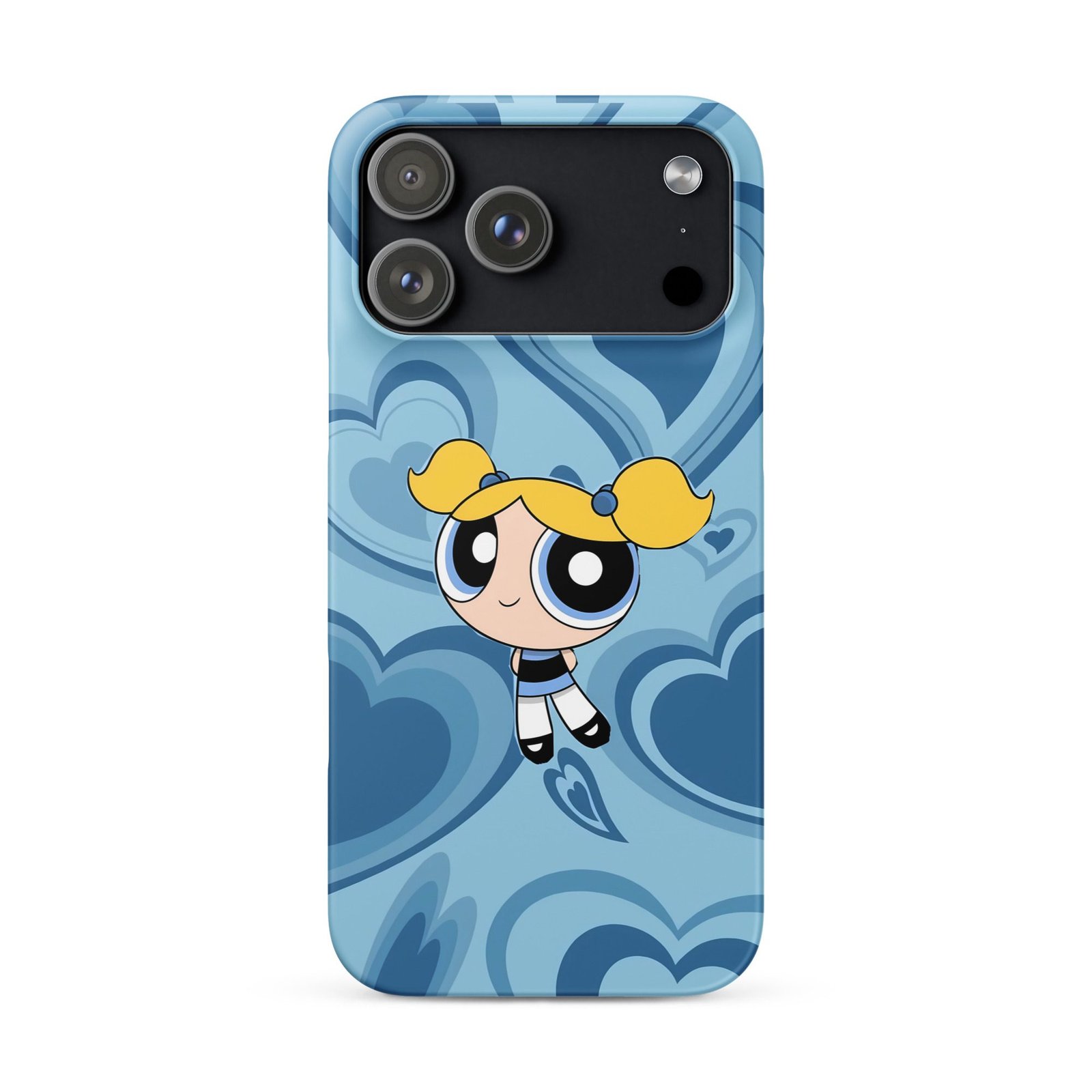 Blue Heart Cartoon Snap Phone Case (Phone 11–17 Series)