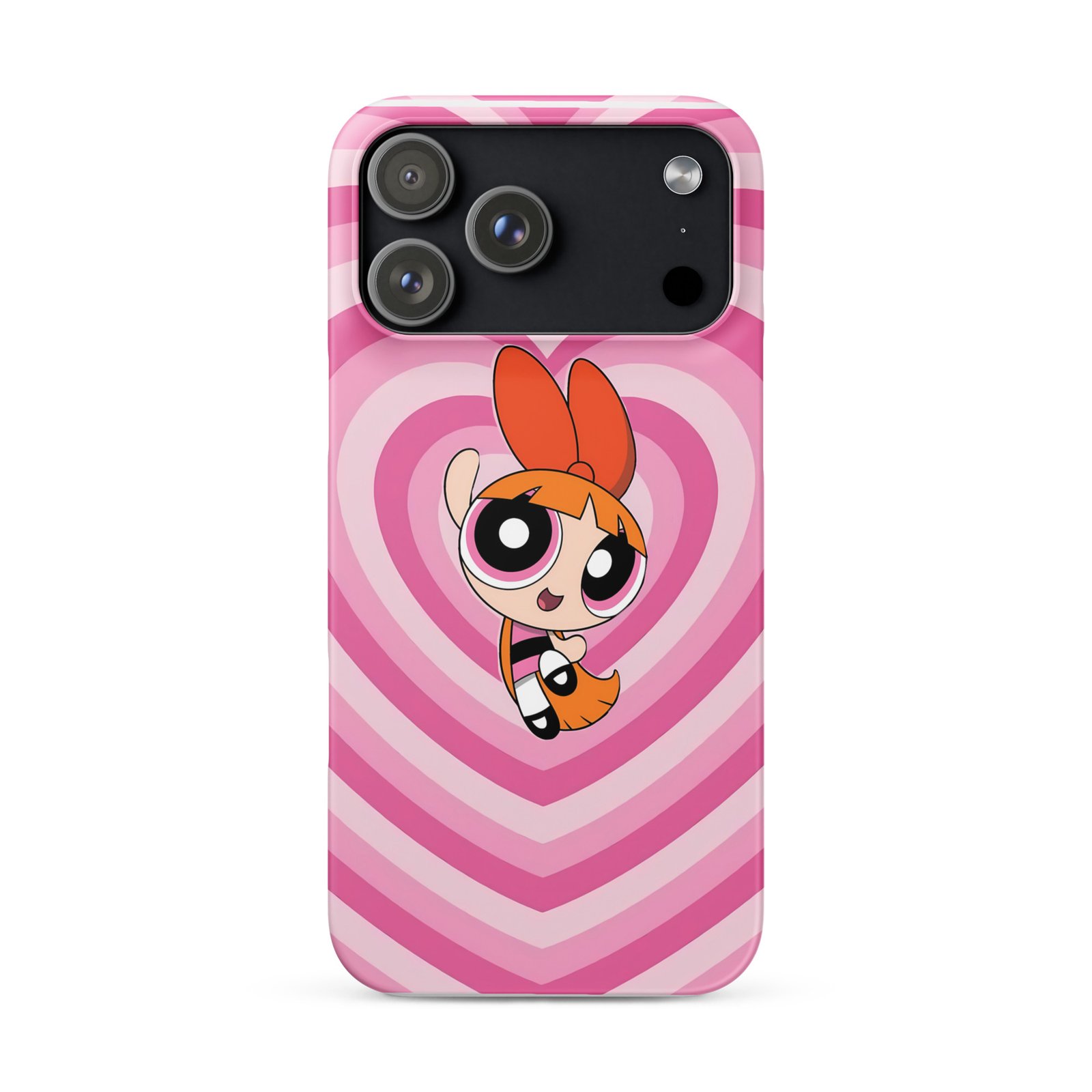 Pink Heart Wave Snap Phone Case (Phone 11–17 Series)