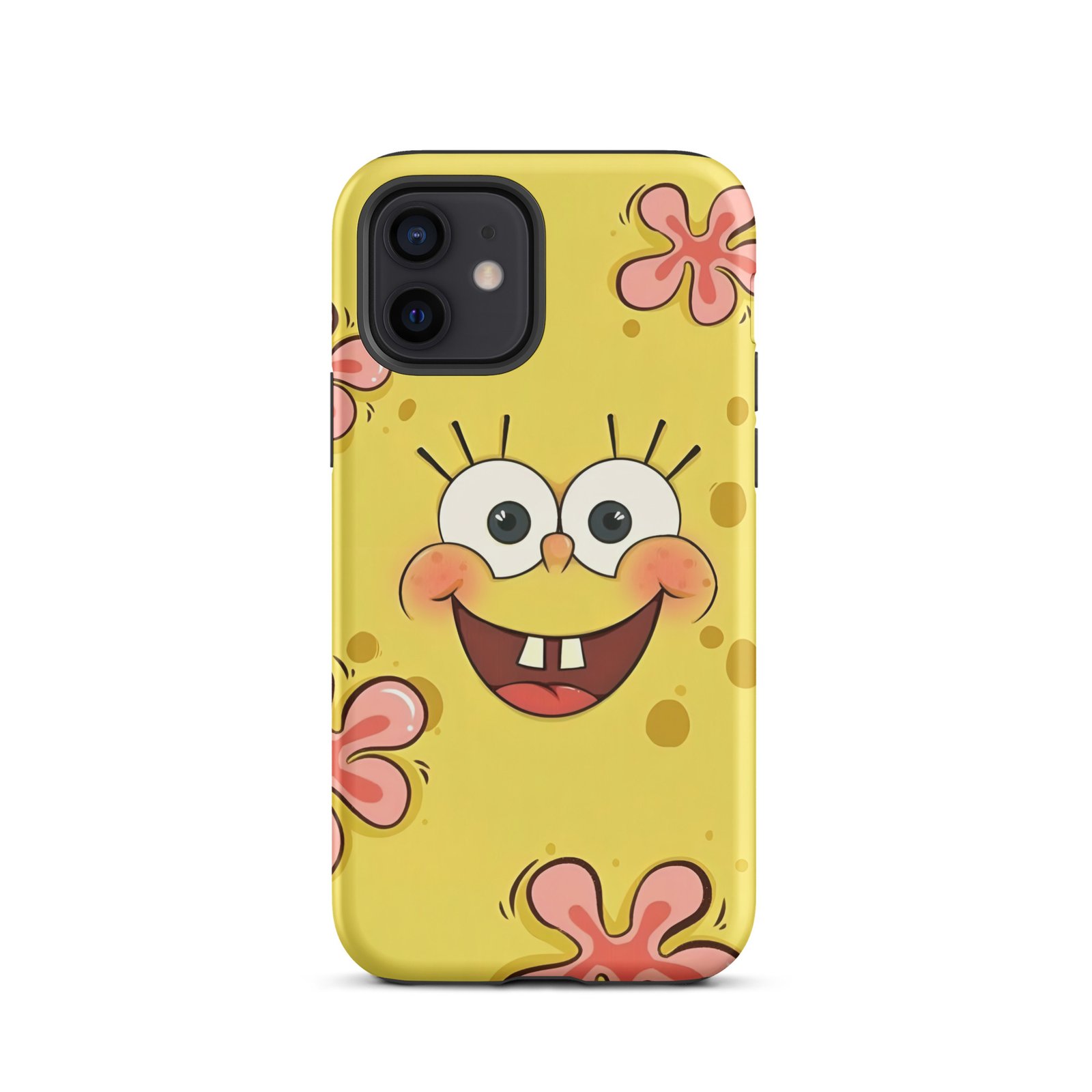 Yellow Cartoon Tough Phone Case (Dual-Layer Protection) (iPhone 11-17 Pro max)