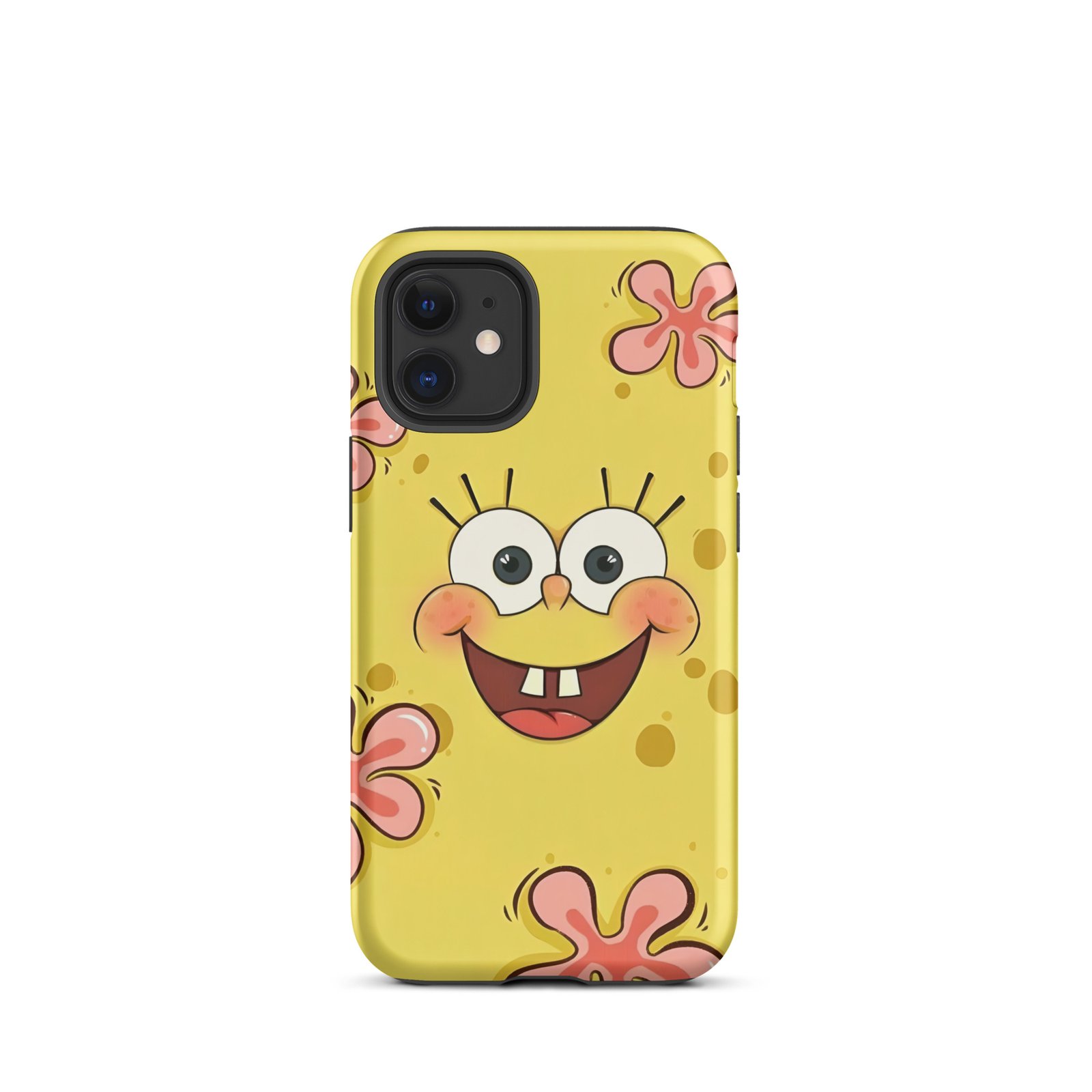 Yellow Cartoon Tough Phone Case (Dual-Layer Protection) (iPhone 11-17 Pro max)