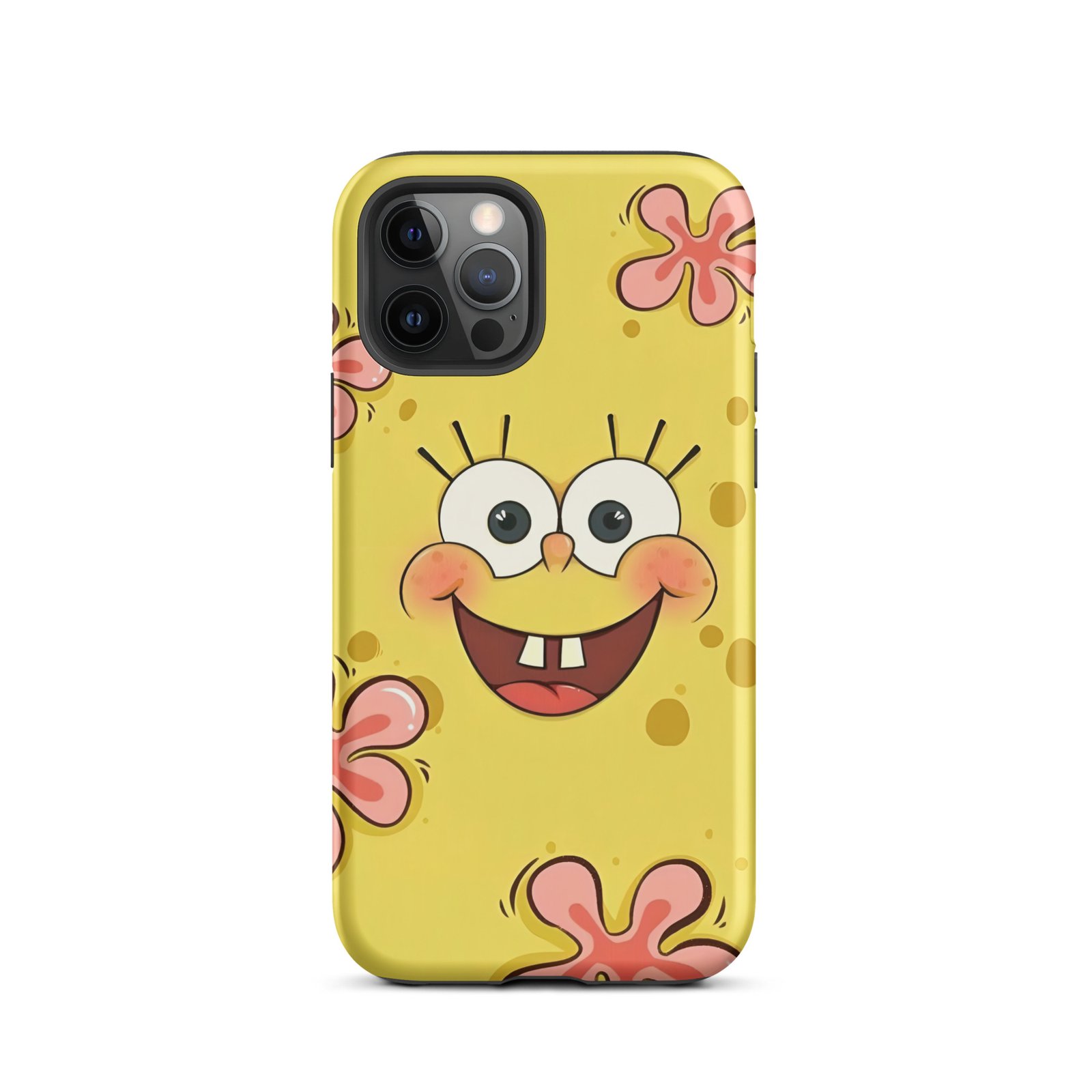 Yellow Cartoon Tough Phone Case (Dual-Layer Protection) (iPhone 11-17 Pro max)
