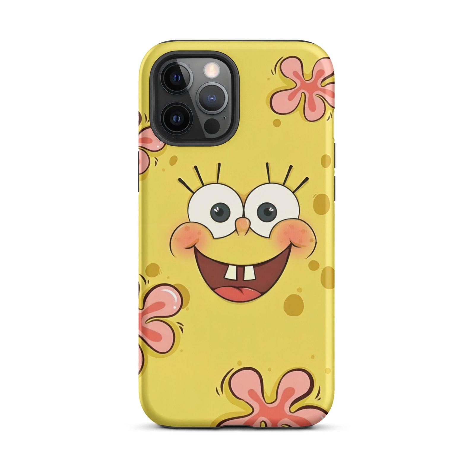 Yellow Cartoon Tough Phone Case (Dual-Layer Protection) (iPhone 11-17 Pro max)