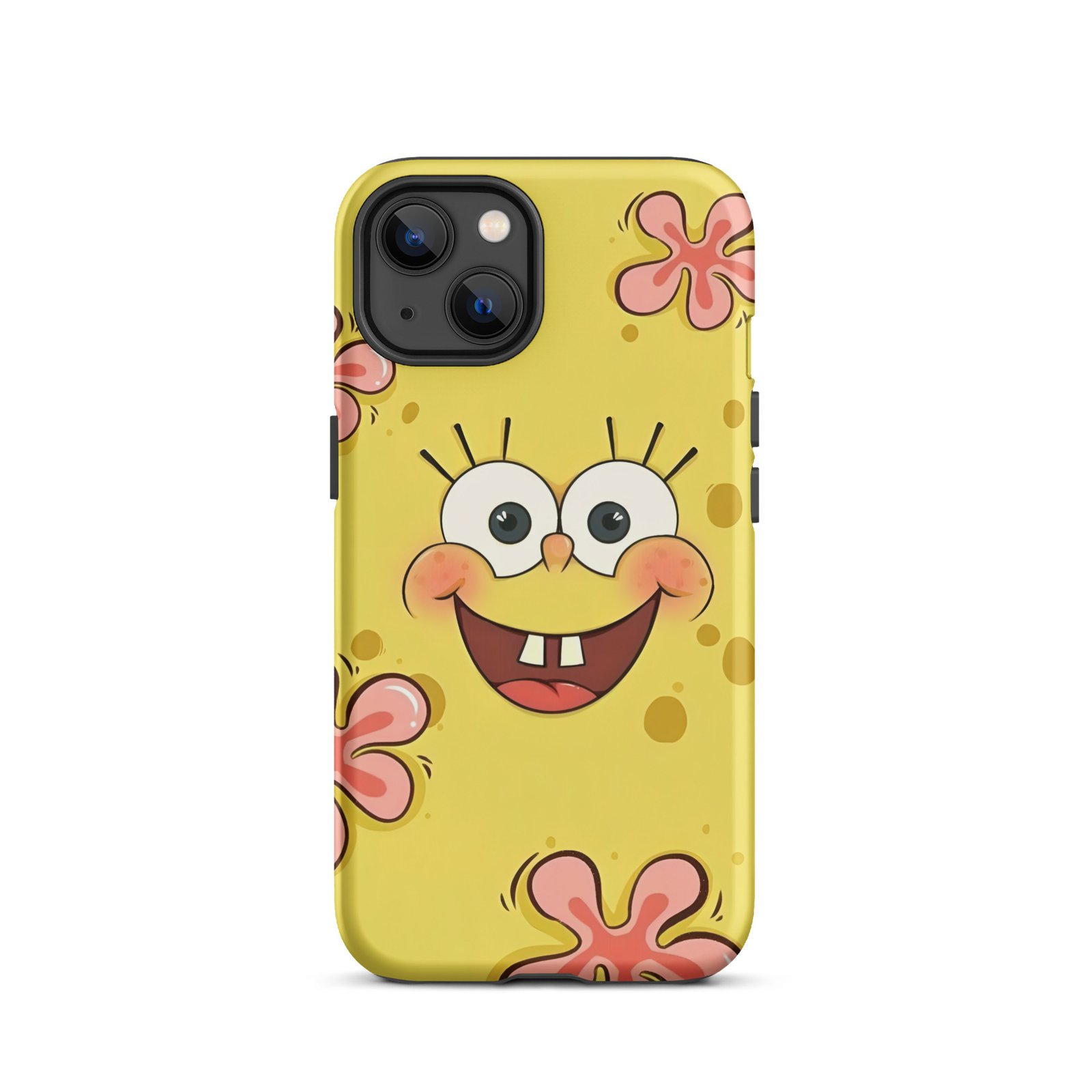 Yellow Cartoon Tough Phone Case (Dual-Layer Protection) (iPhone 11-17 Pro max)