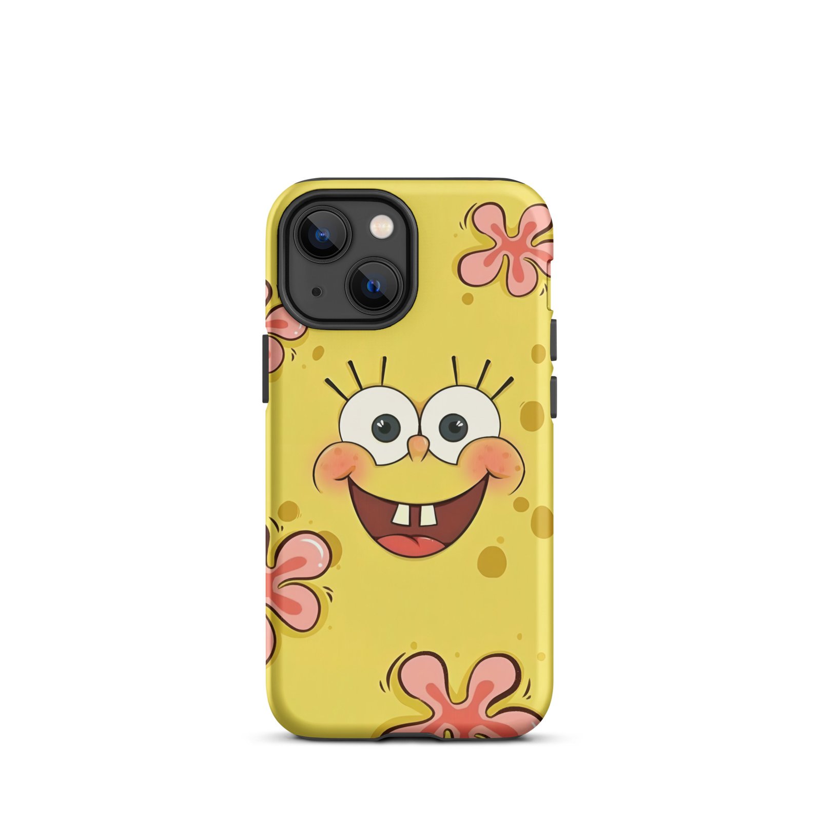 Yellow Cartoon Tough Phone Case (Dual-Layer Protection) (iPhone 11-17 Pro max)
