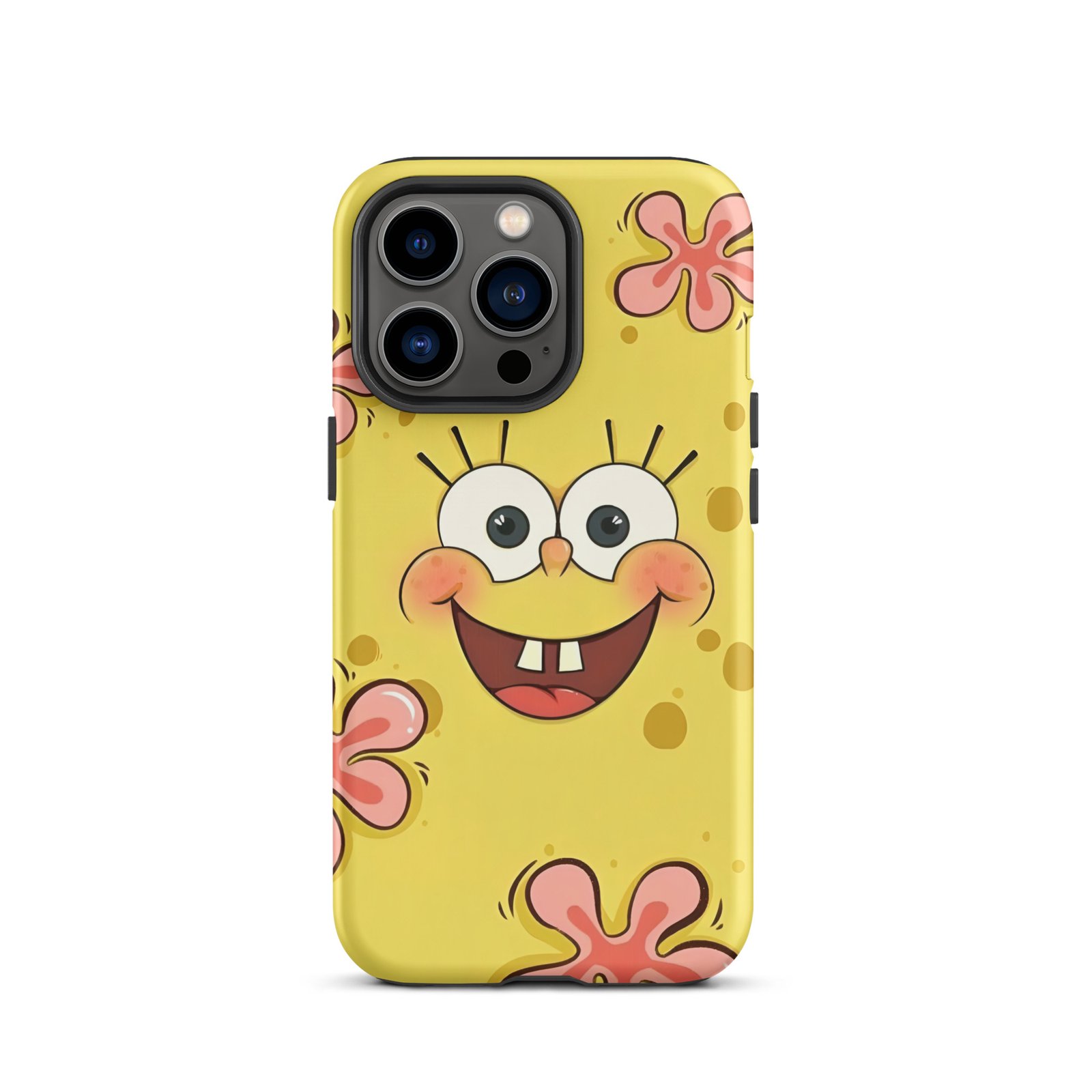 Yellow Cartoon Tough Phone Case (Dual-Layer Protection) (iPhone 11-17 Pro max)