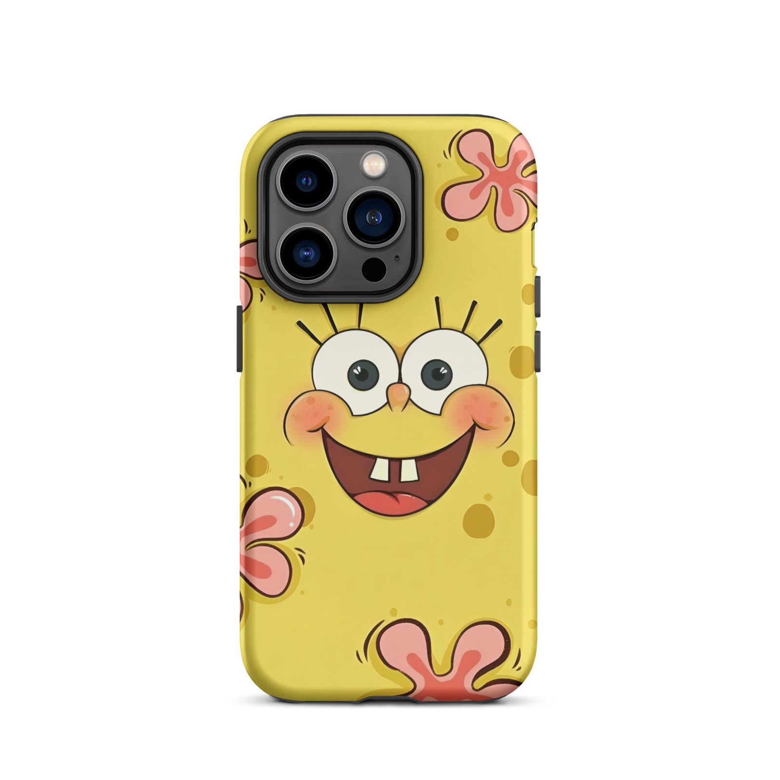 Yellow Cartoon Tough Phone Case (Dual-Layer Protection) (iPhone 11-17 Pro max)