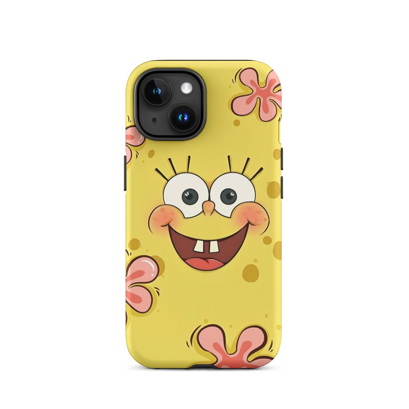 Yellow Cartoon Tough Phone Case (Dual-Layer Protection) (iPhone 11-17 Pro max)