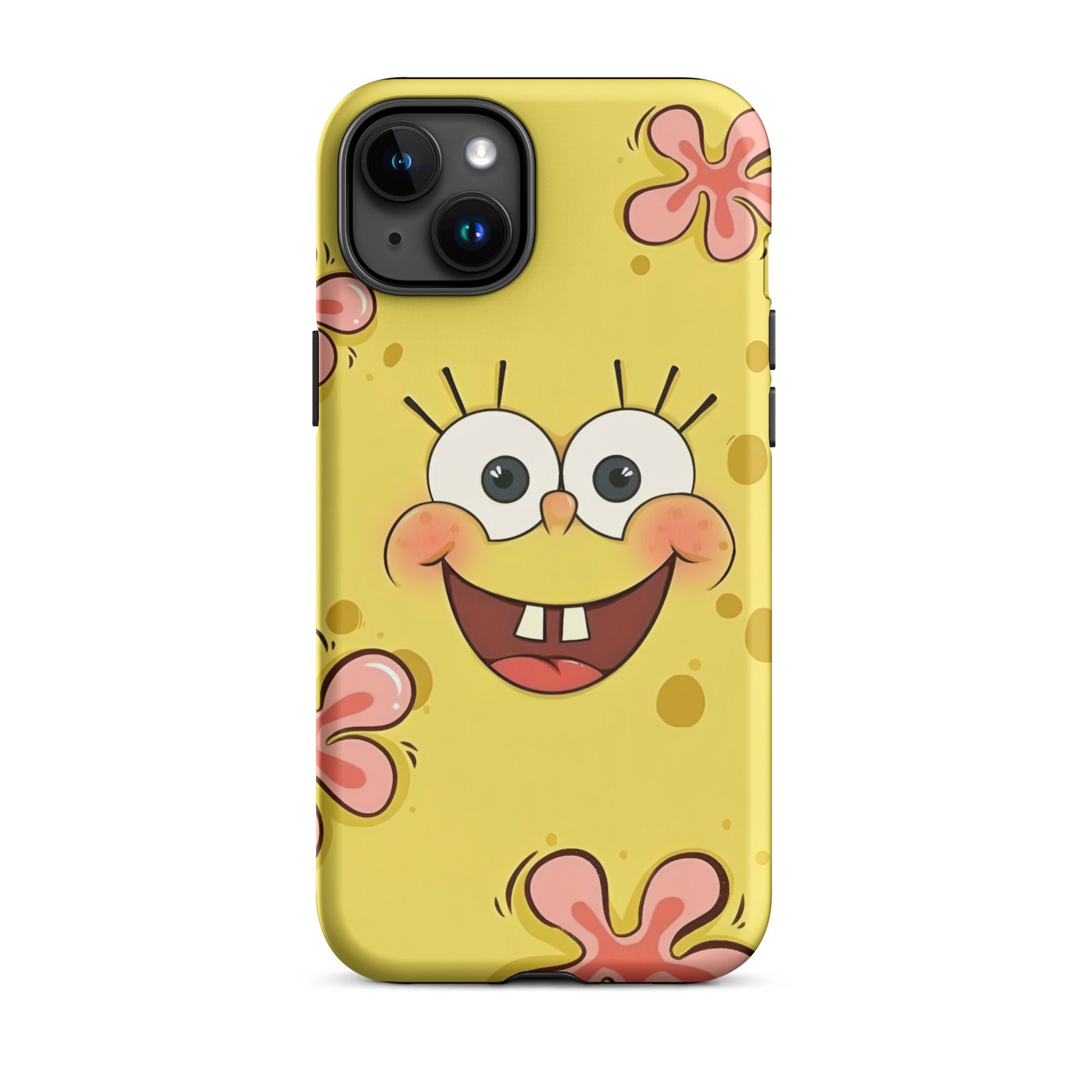 Yellow Cartoon Tough Phone Case (Dual-Layer Protection) (iPhone 11-17 Pro max)
