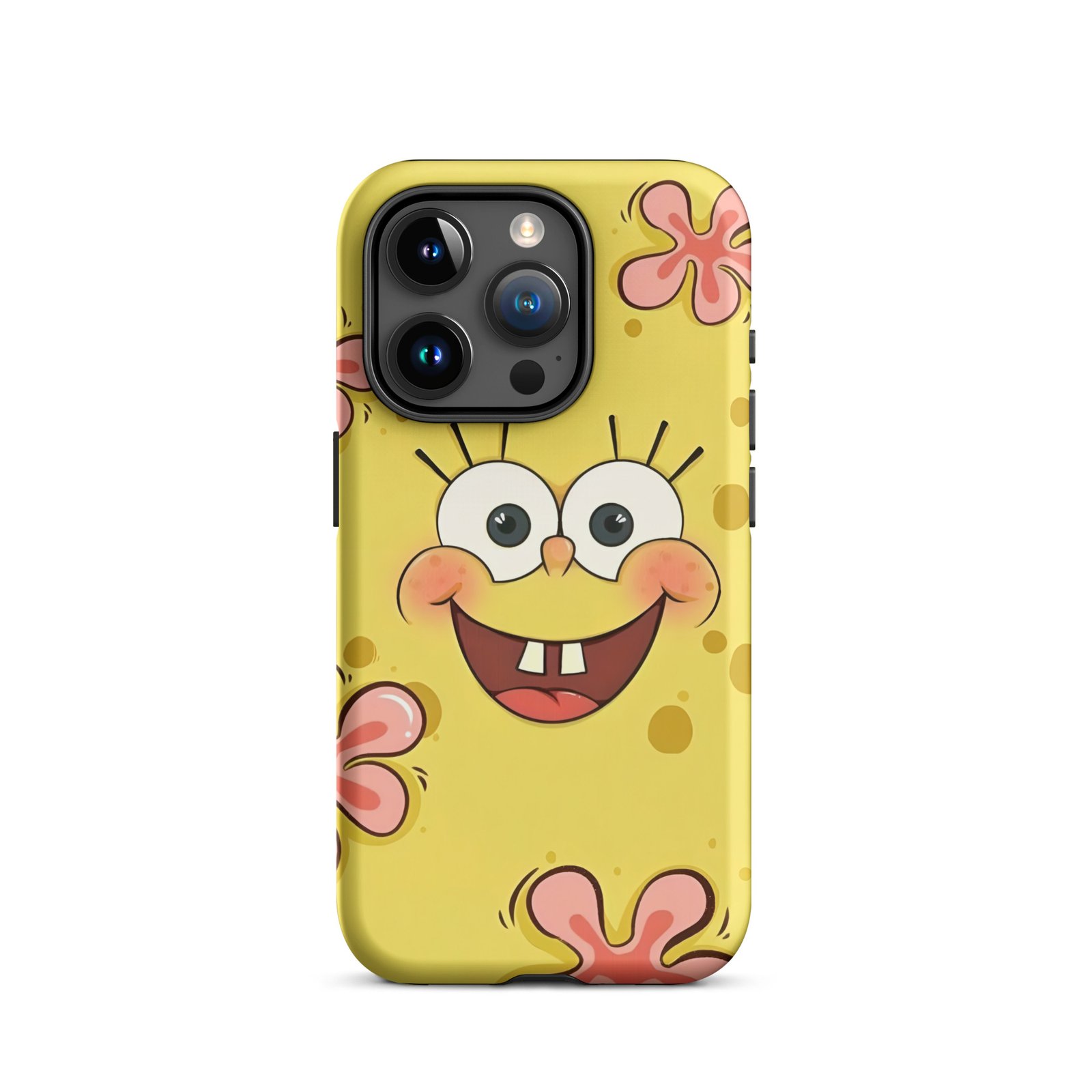 Yellow Cartoon Tough Phone Case (Dual-Layer Protection) (iPhone 11-17 Pro max)