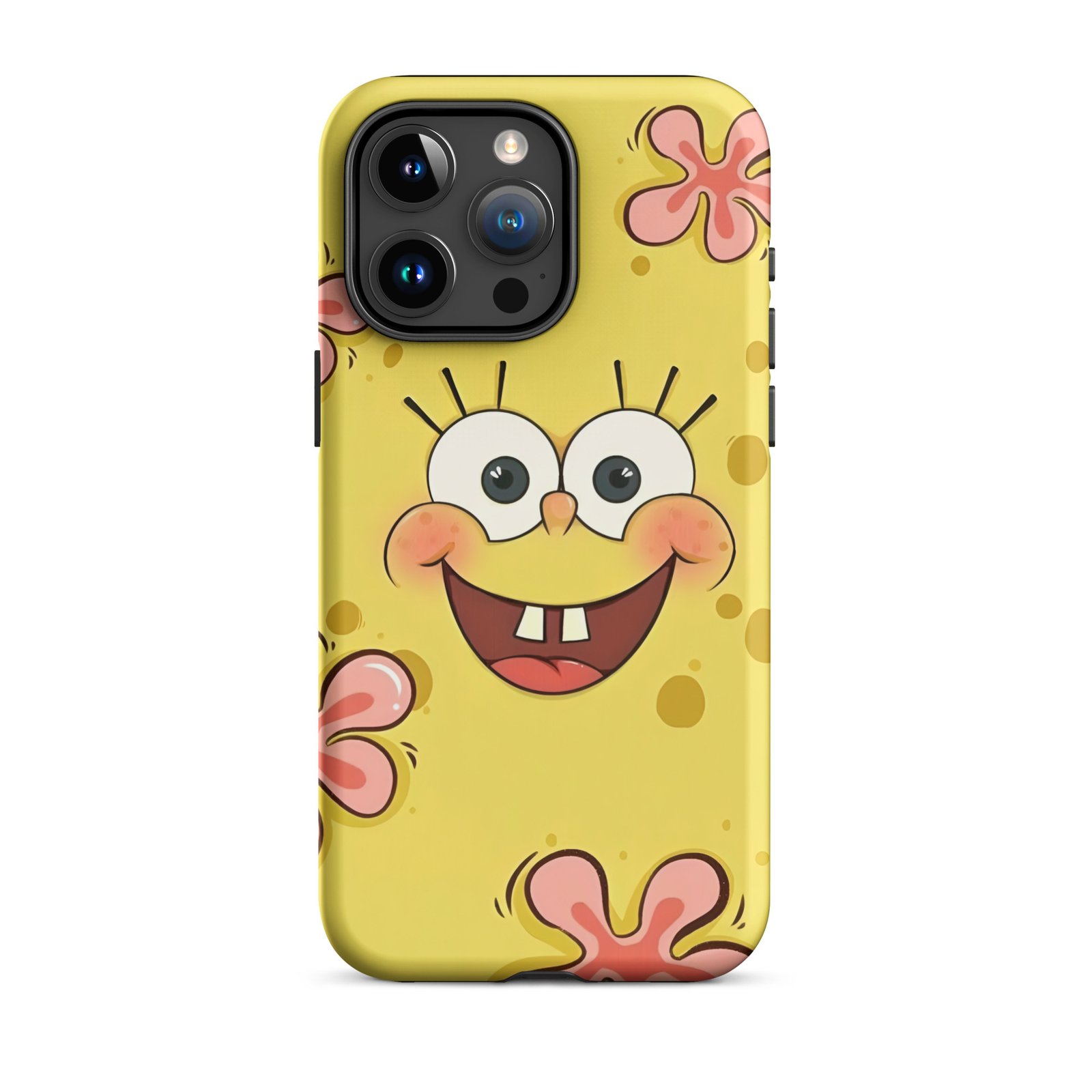 Yellow Cartoon Tough Phone Case (Dual-Layer Protection) (iPhone 11-17 Pro max)