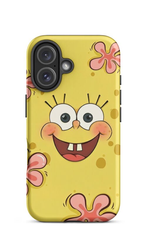 Yellow Cartoon Tough Phone Case (Dual-Layer Protection) (iPhone 11-17 Pro max)