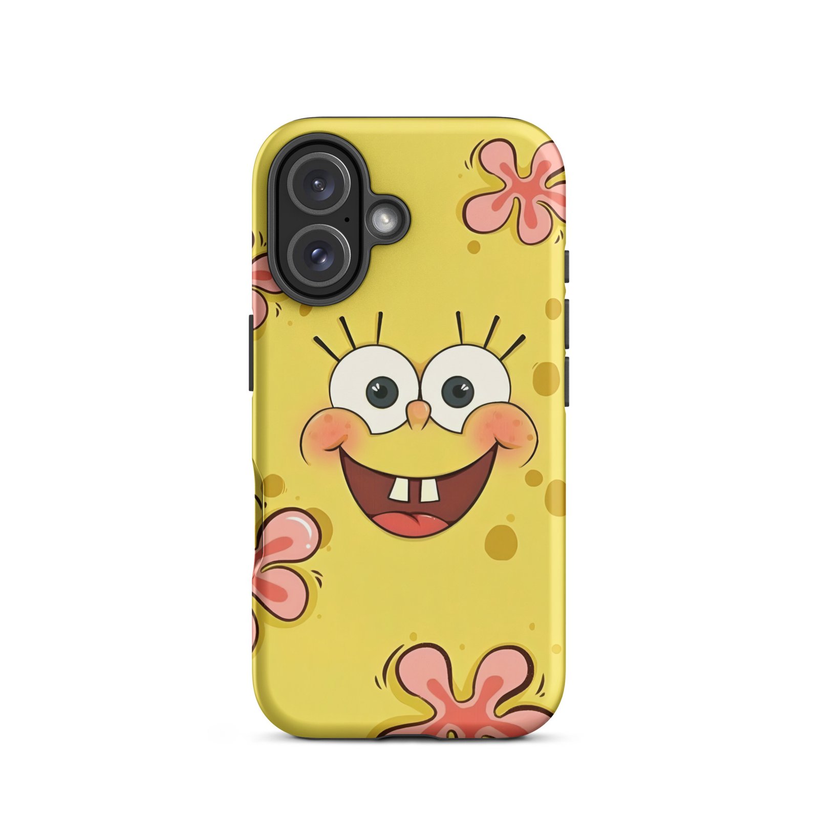 Yellow Cartoon Tough Phone Case (Dual-Layer Protection) (iPhone 11-17 Pro max)
